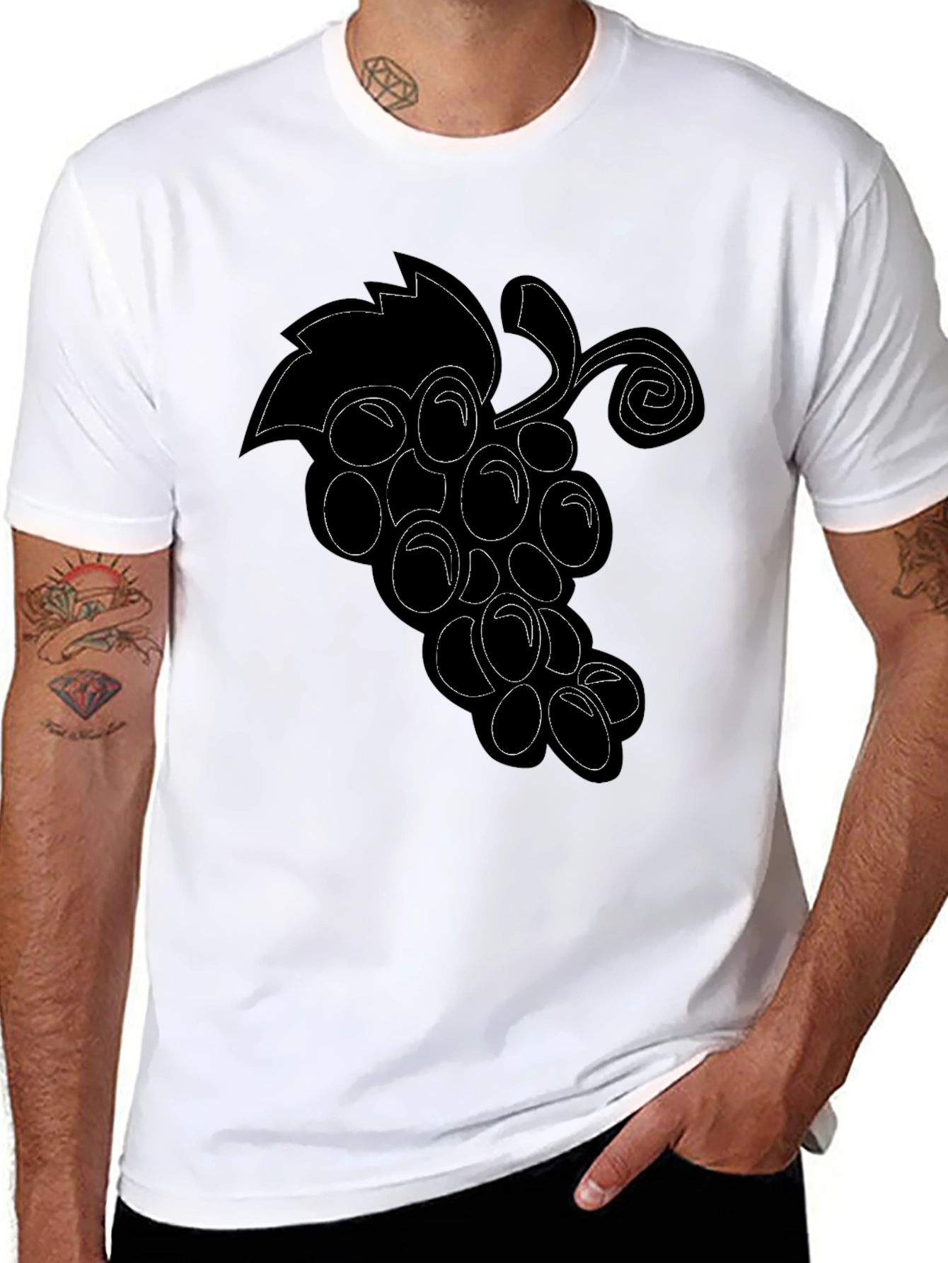 Grapes Graphic T-Shirt - Black