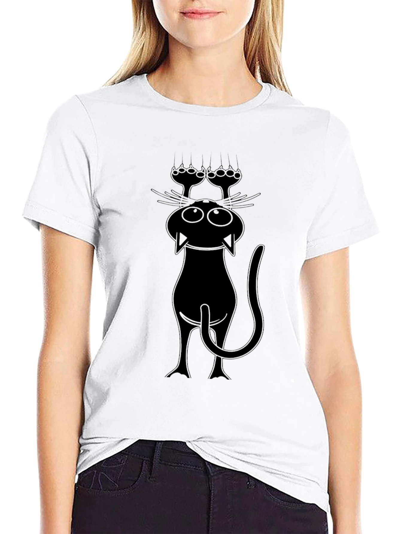 Funny Cat T-Shirt - Black Graphic Tee