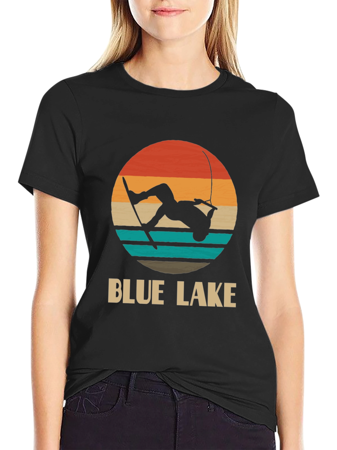 Blue Lake Wakeboarder Graphic Tee