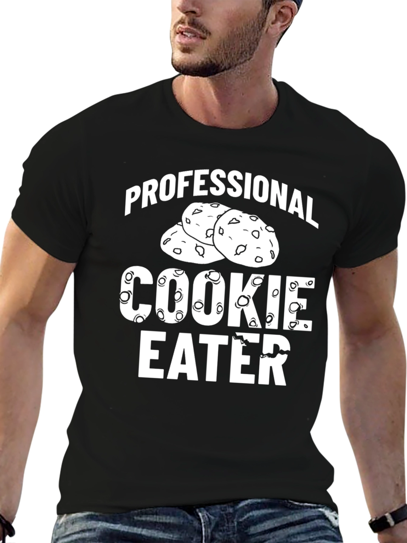 Professional Cookie Eater Graphic Tee - Black T-Shirt
