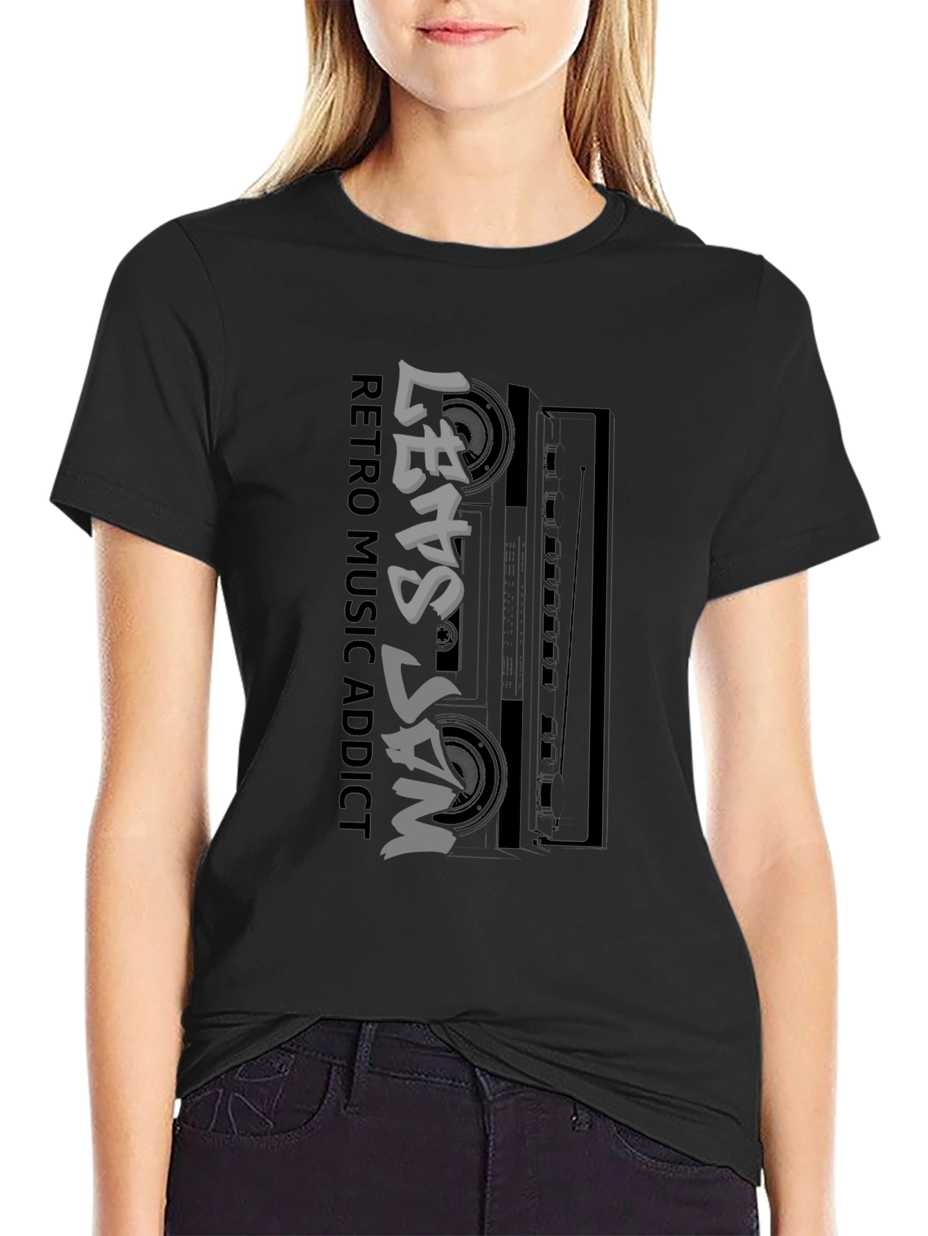 Retro Music Addict T-Shirt - Lets Jam Graphic Tee