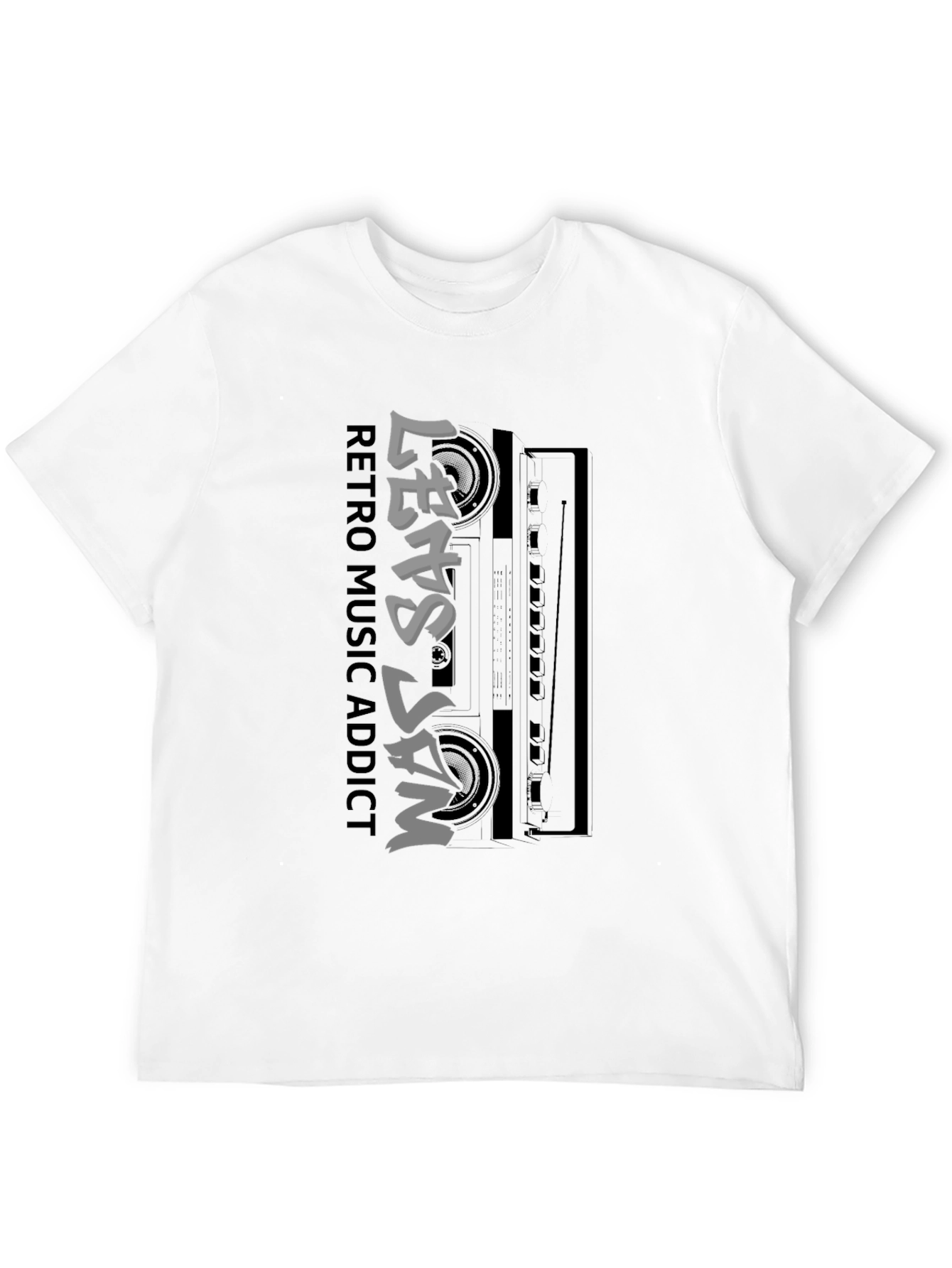 Retro Music Addict T-Shirt - Lets Jam Graphic Tee