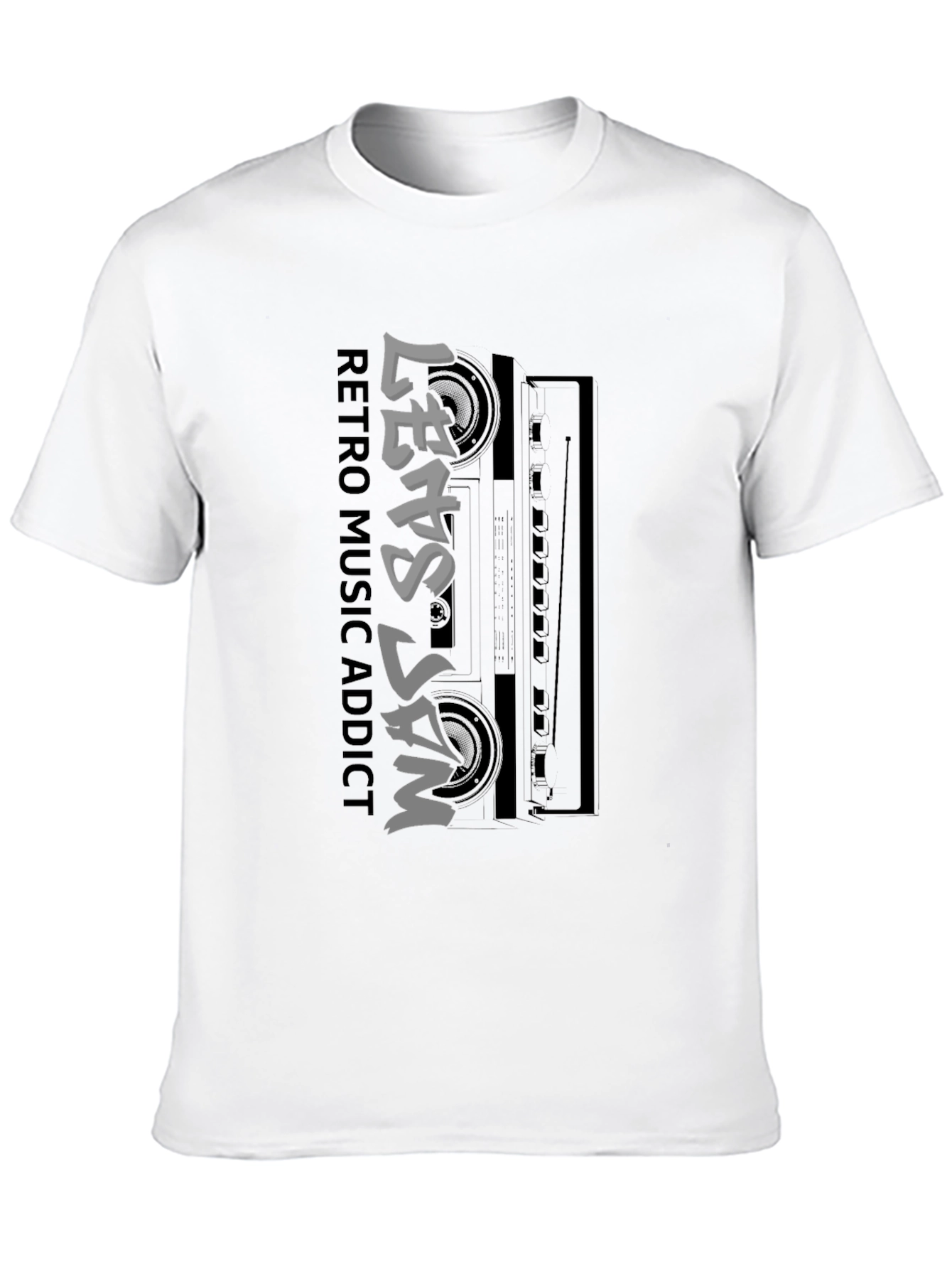 Retro Music Addict T-Shirt - Lets Jam Graphic Tee