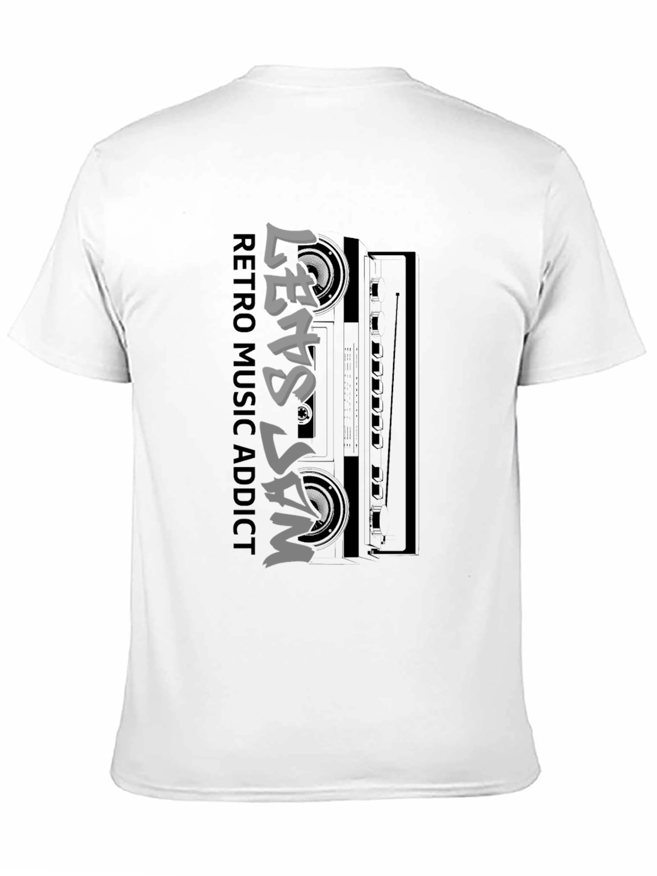 Retro Music Addict T-Shirt - Lets Jam Graphic Tee