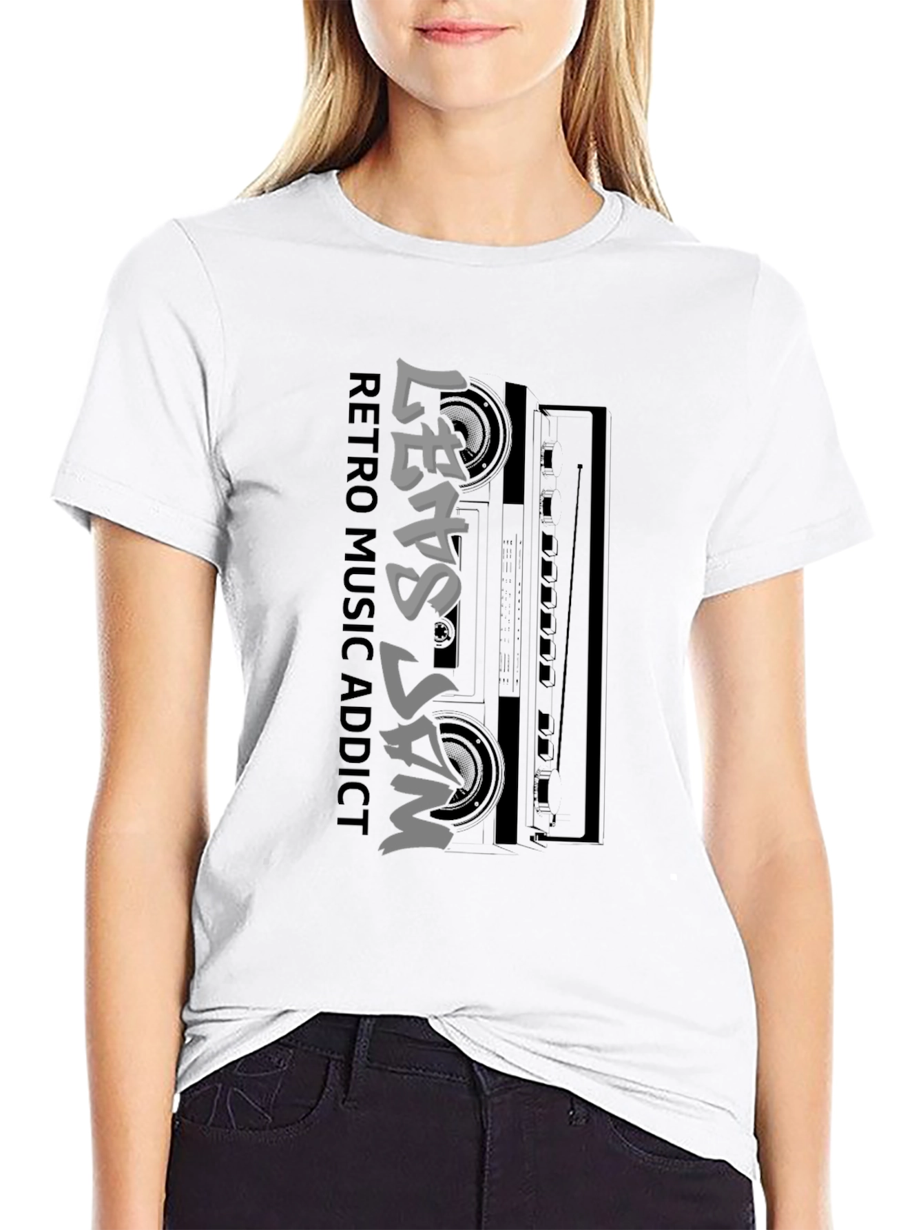 Retro Music Addict T-Shirt - Lets Jam Graphic Tee