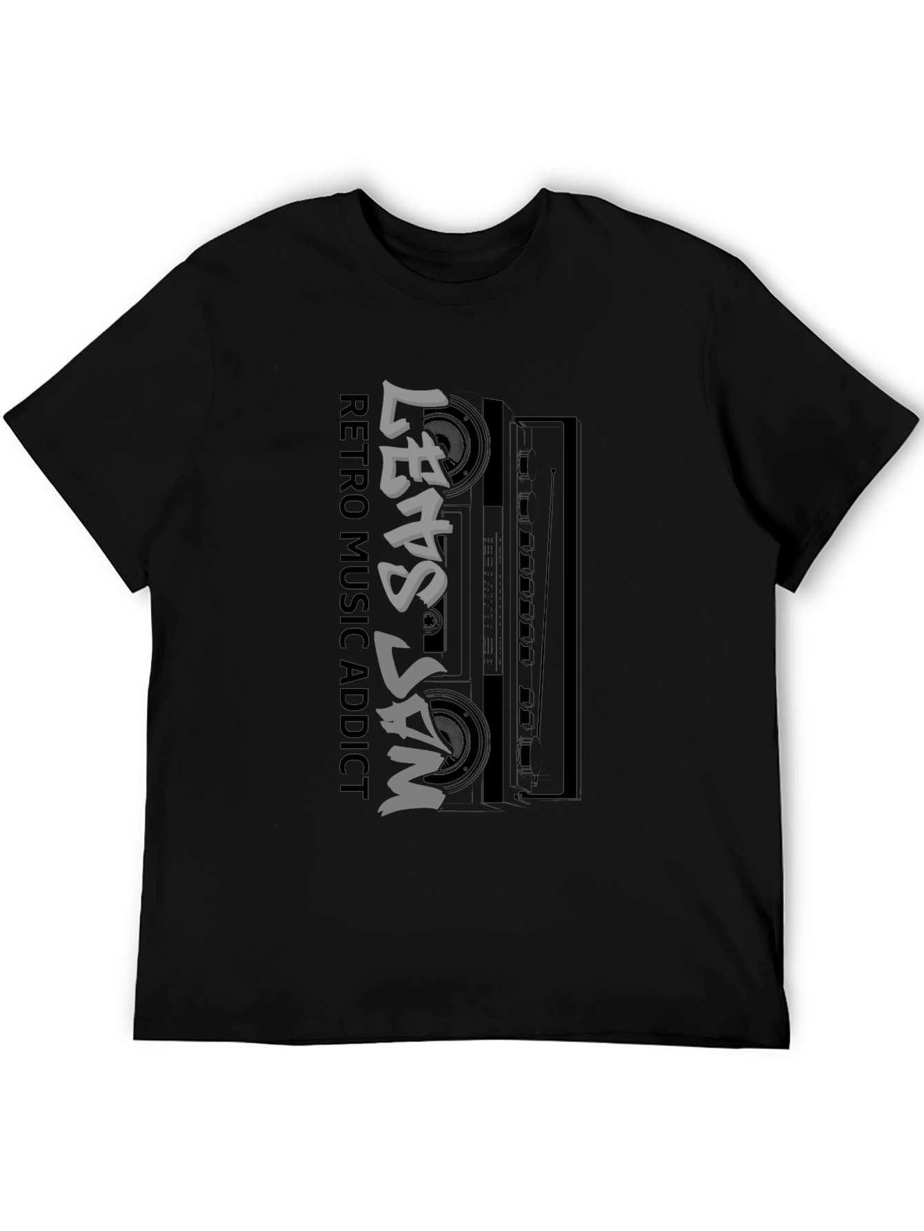 Retro Music Addict T-Shirt - Lets Jam Graphic Tee
