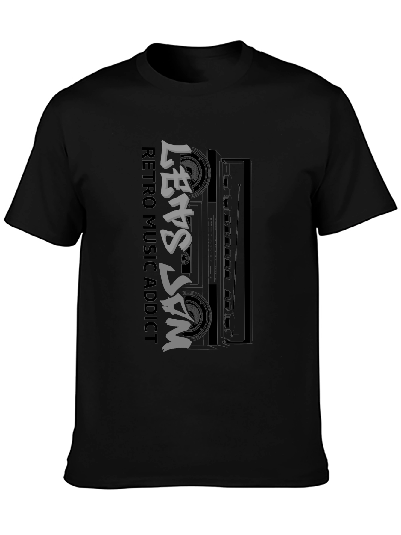 Retro Music Addict T-Shirt - Lets Jam Graphic Tee