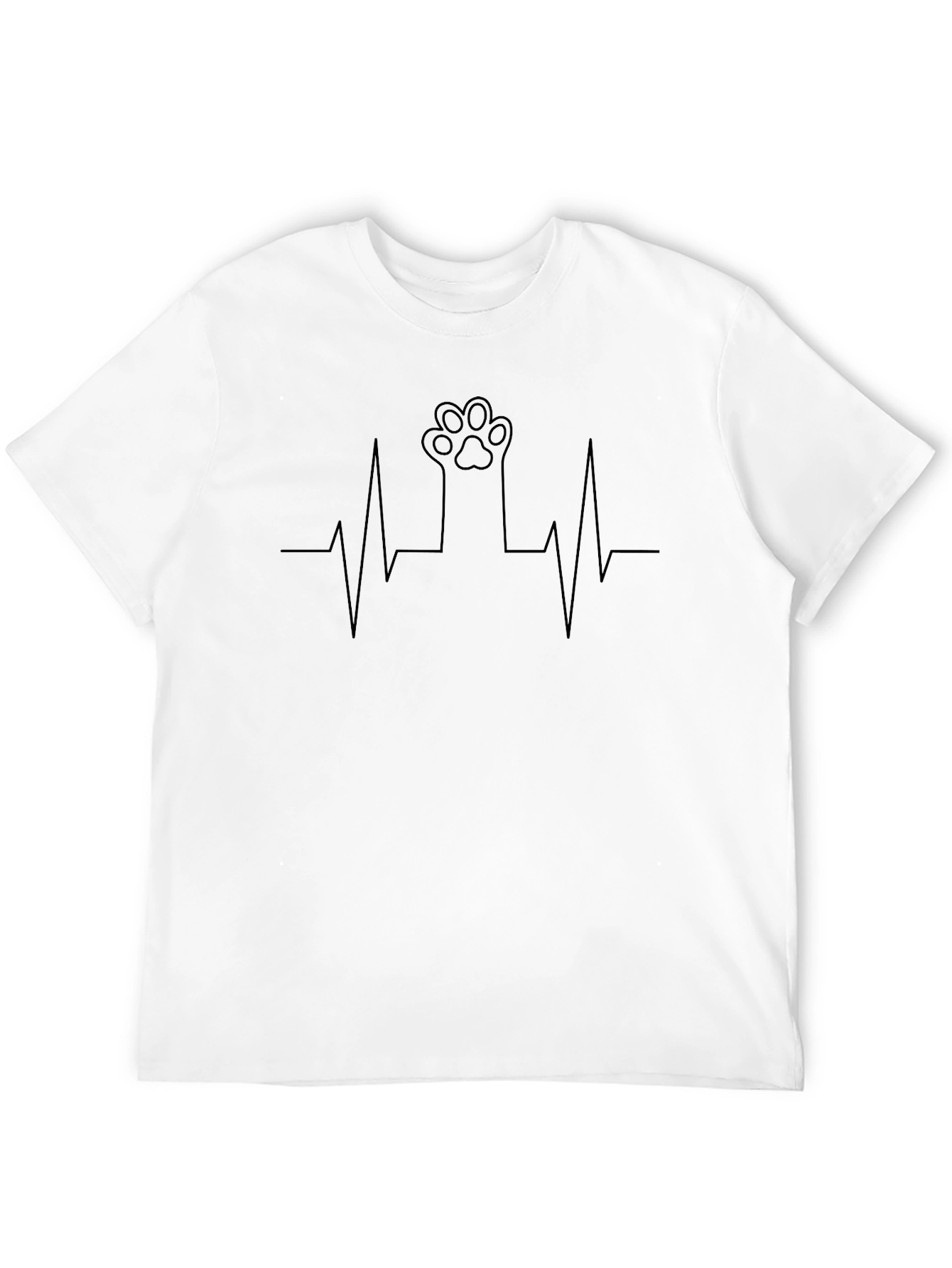 Cat Paw Heartbeat Graphic Tee
