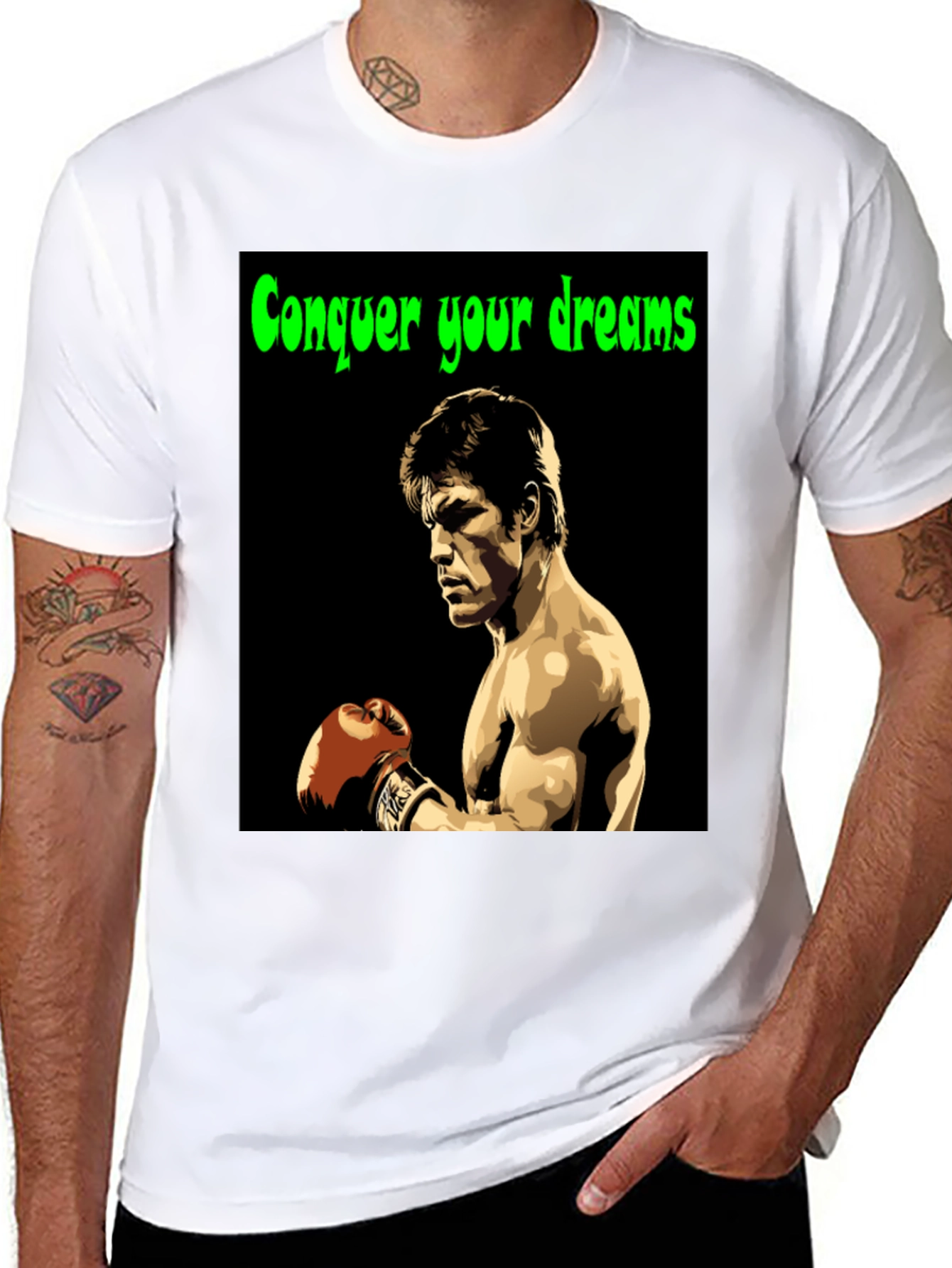 Conquer Your Dreams T-Shirt Boxing Legend Graphic Tee