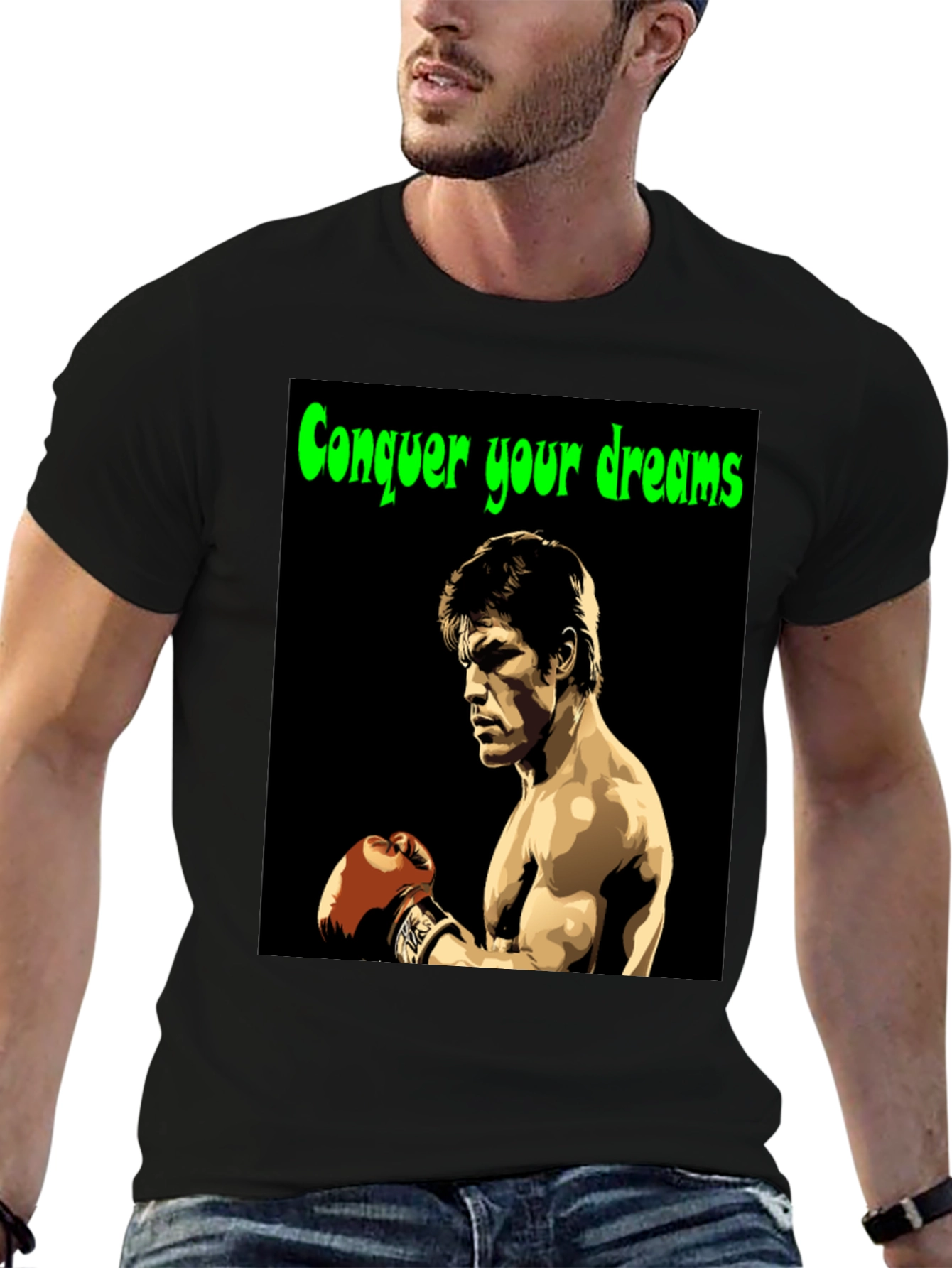 Conquer Your Dreams T-Shirt Boxing Legend Graphic Tee