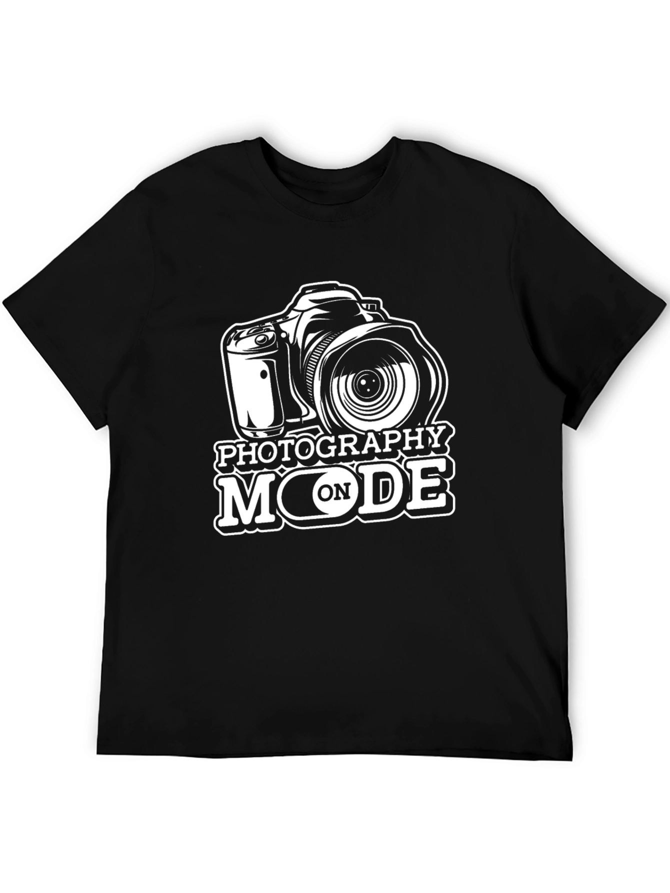 Photography Mode ON Black Graphic Tee