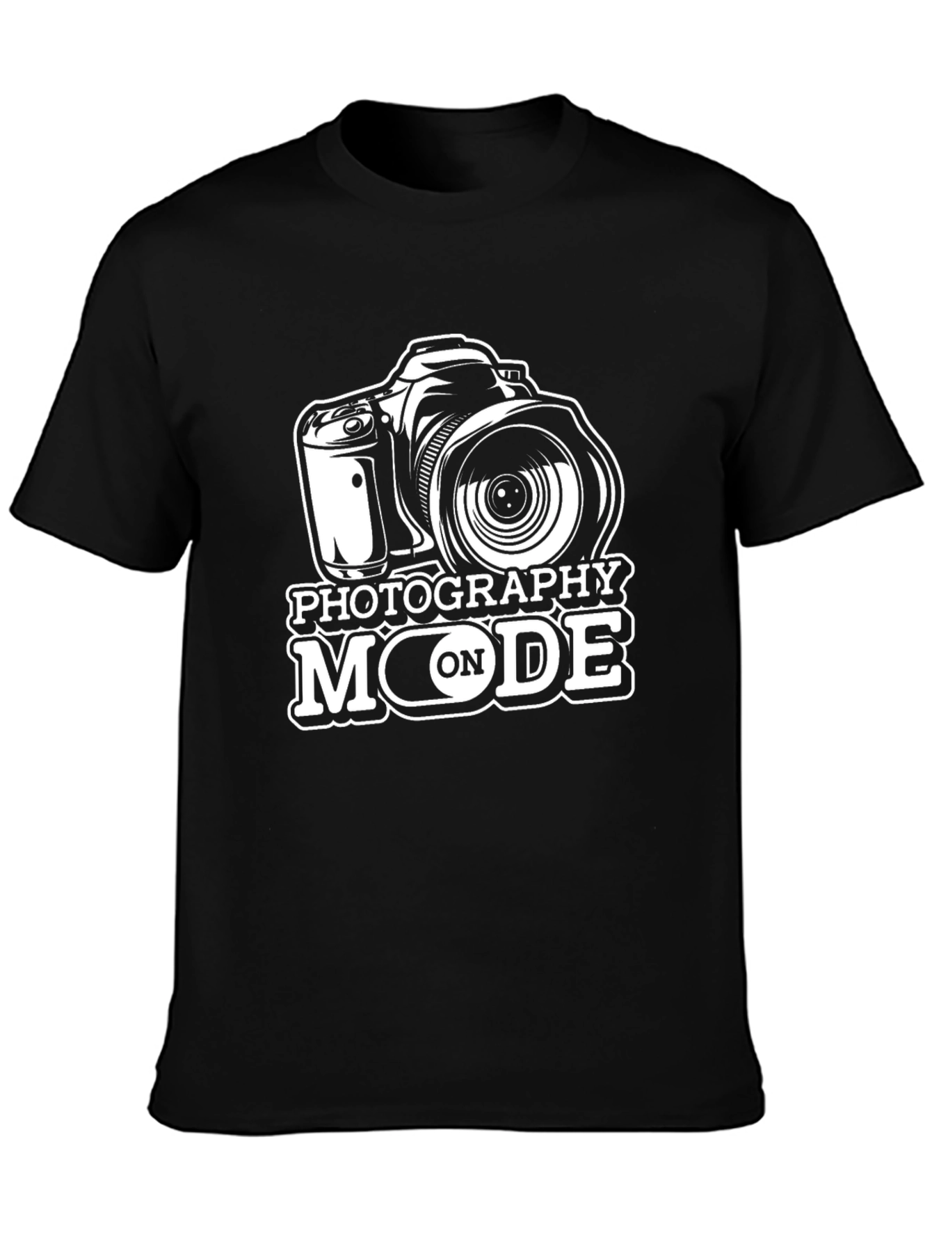 Photography Mode ON Black Graphic Tee