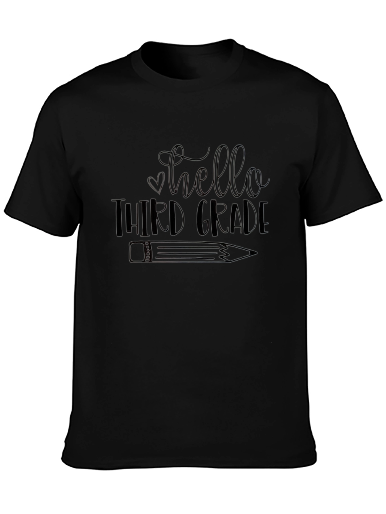 Hello Third Grade Black T-Shirt