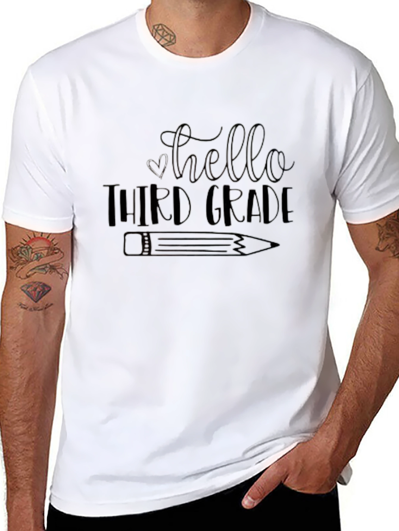 Hello Third Grade Black T-Shirt