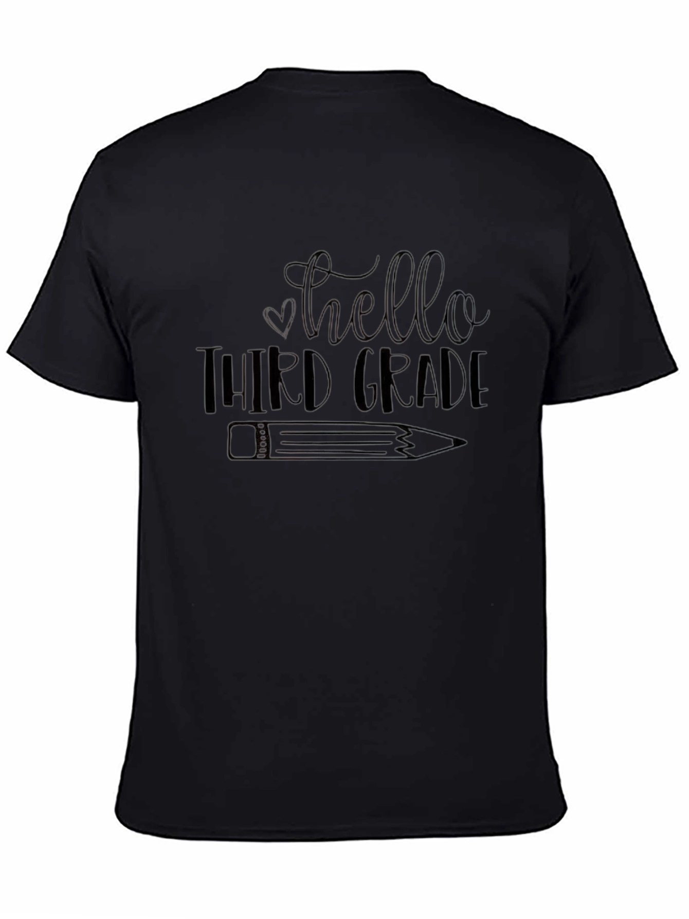 Hello Third Grade Black T-Shirt