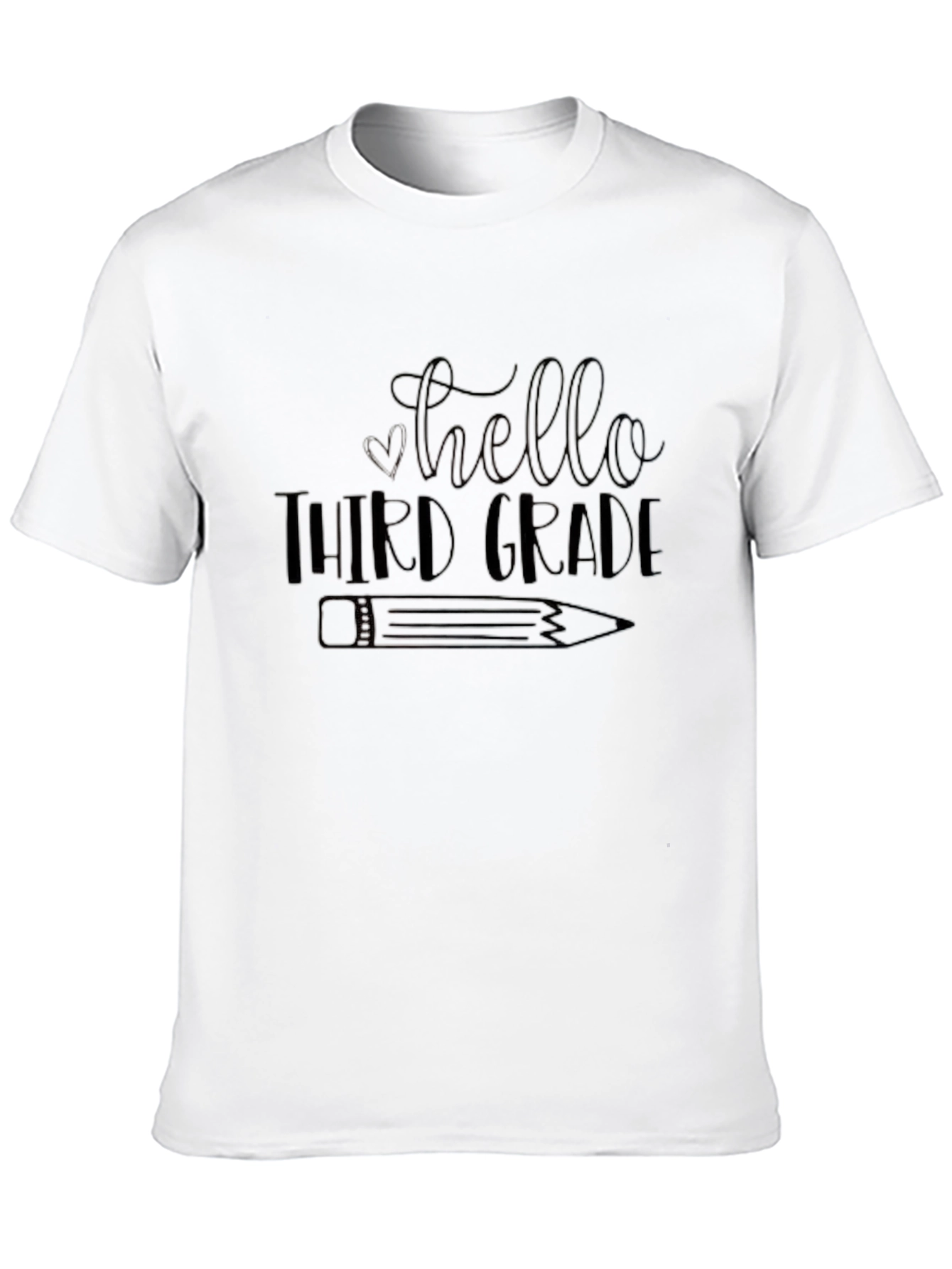 Hello Third Grade Black T-Shirt
