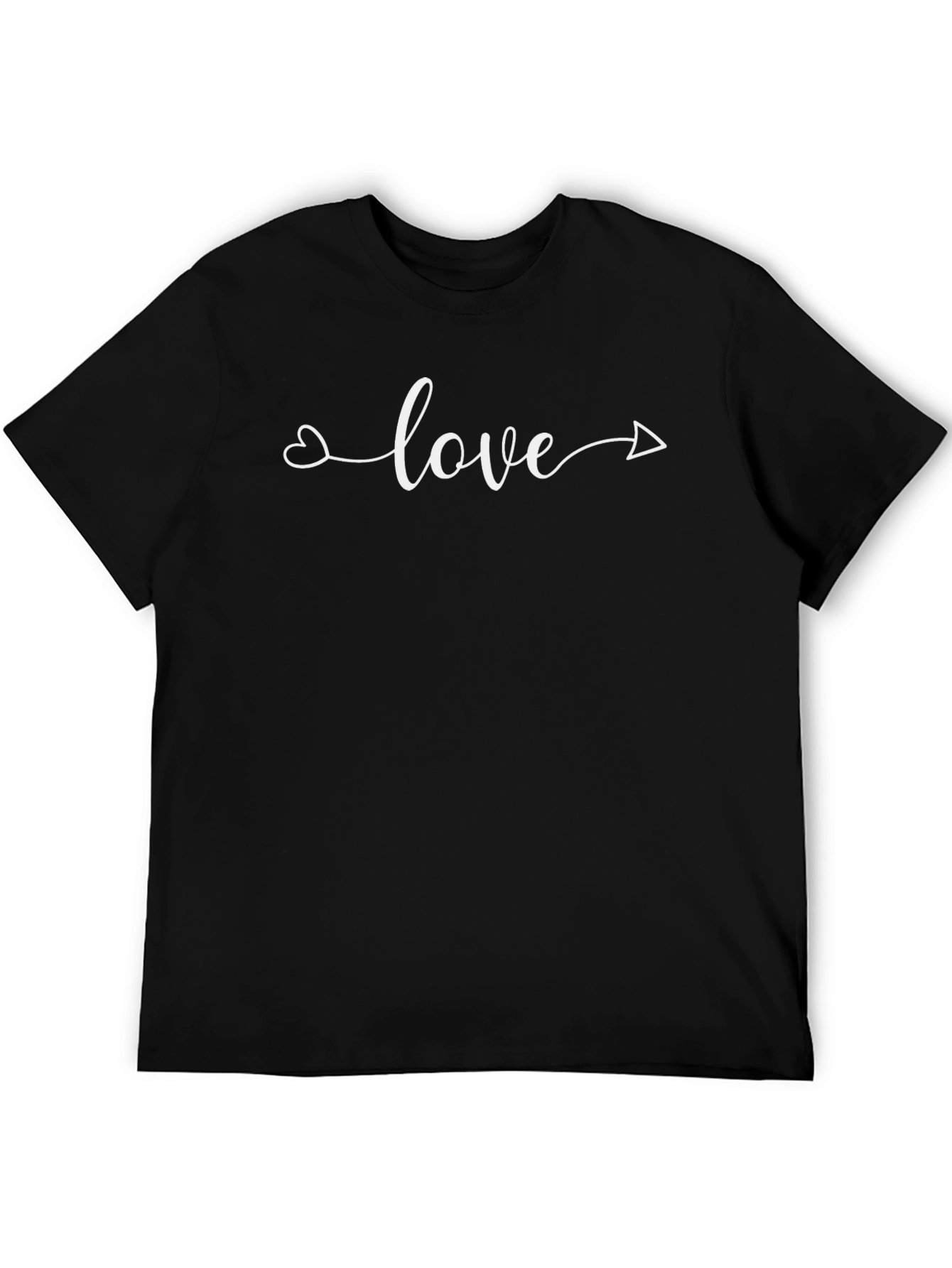 Love Arrow Graphic Tee - Casual Black Shirt