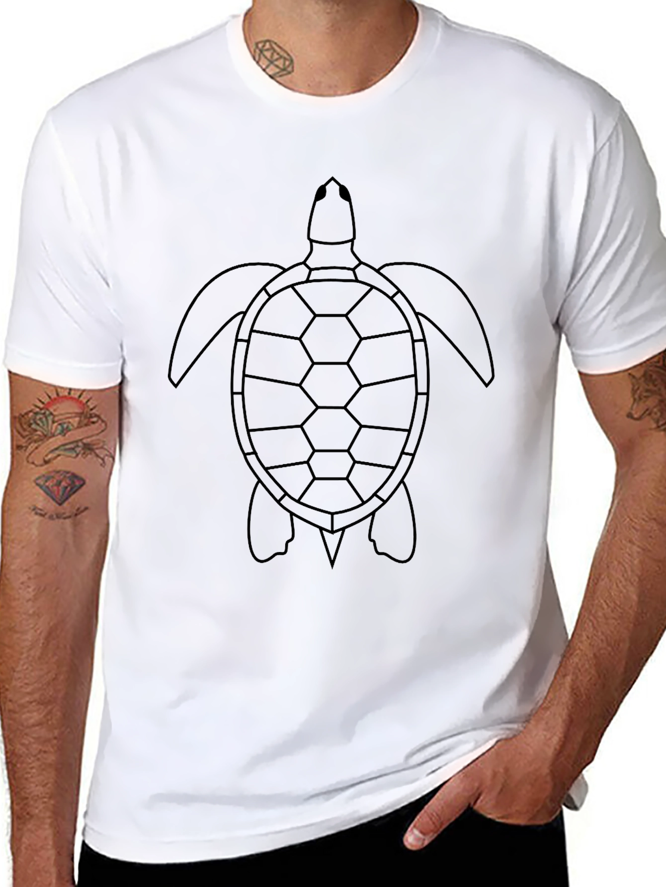 Turtle Graphic Black T-Shirt