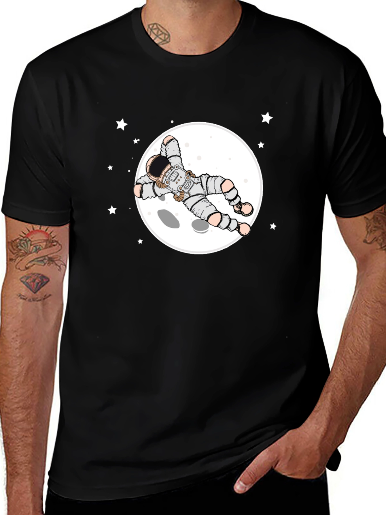 Astronaut Moon T-Shirt - Space Graphic Tee