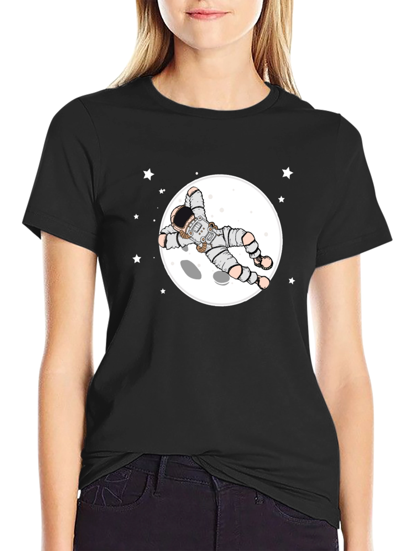 Astronaut Moon T-Shirt - Space Graphic Tee