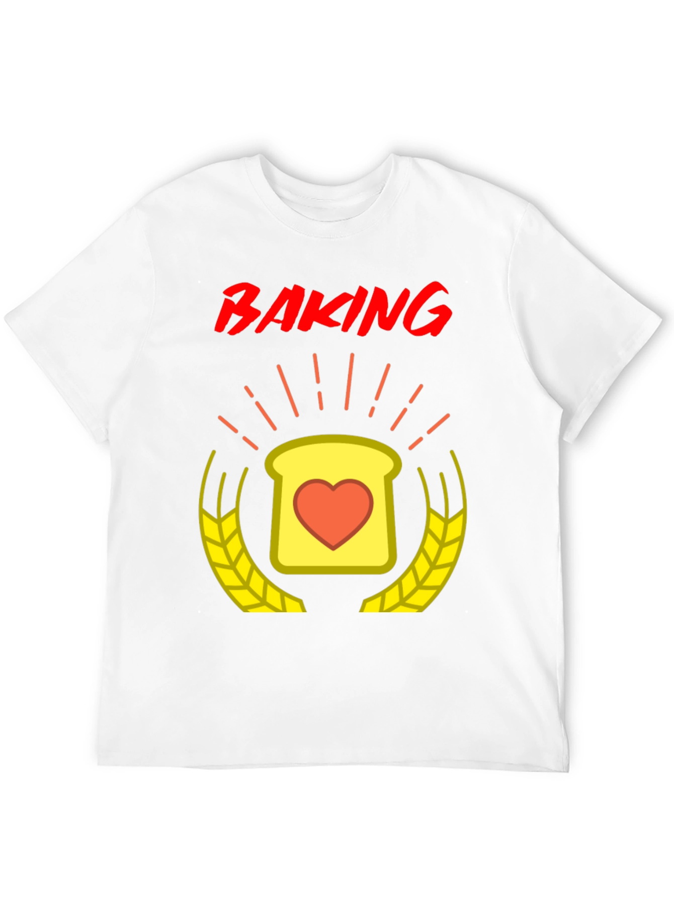 Baking Love T-Shirt - Heart Toast Design