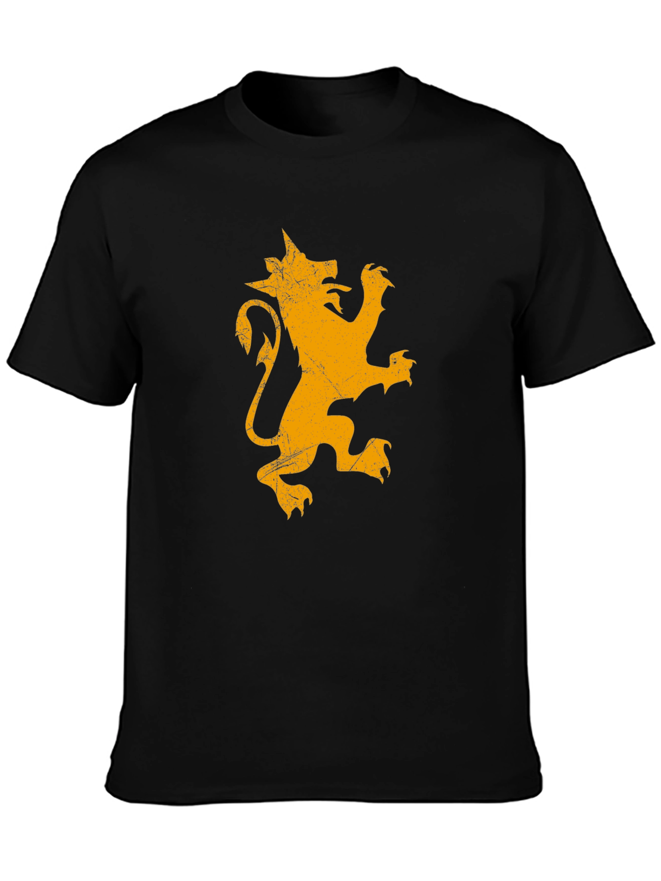 Lion Emblem Graphic T-Shirt - Black