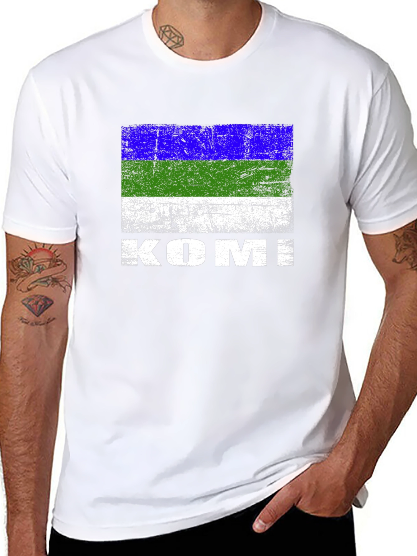 Komi Flag T-Shirt - Mens Black Tee