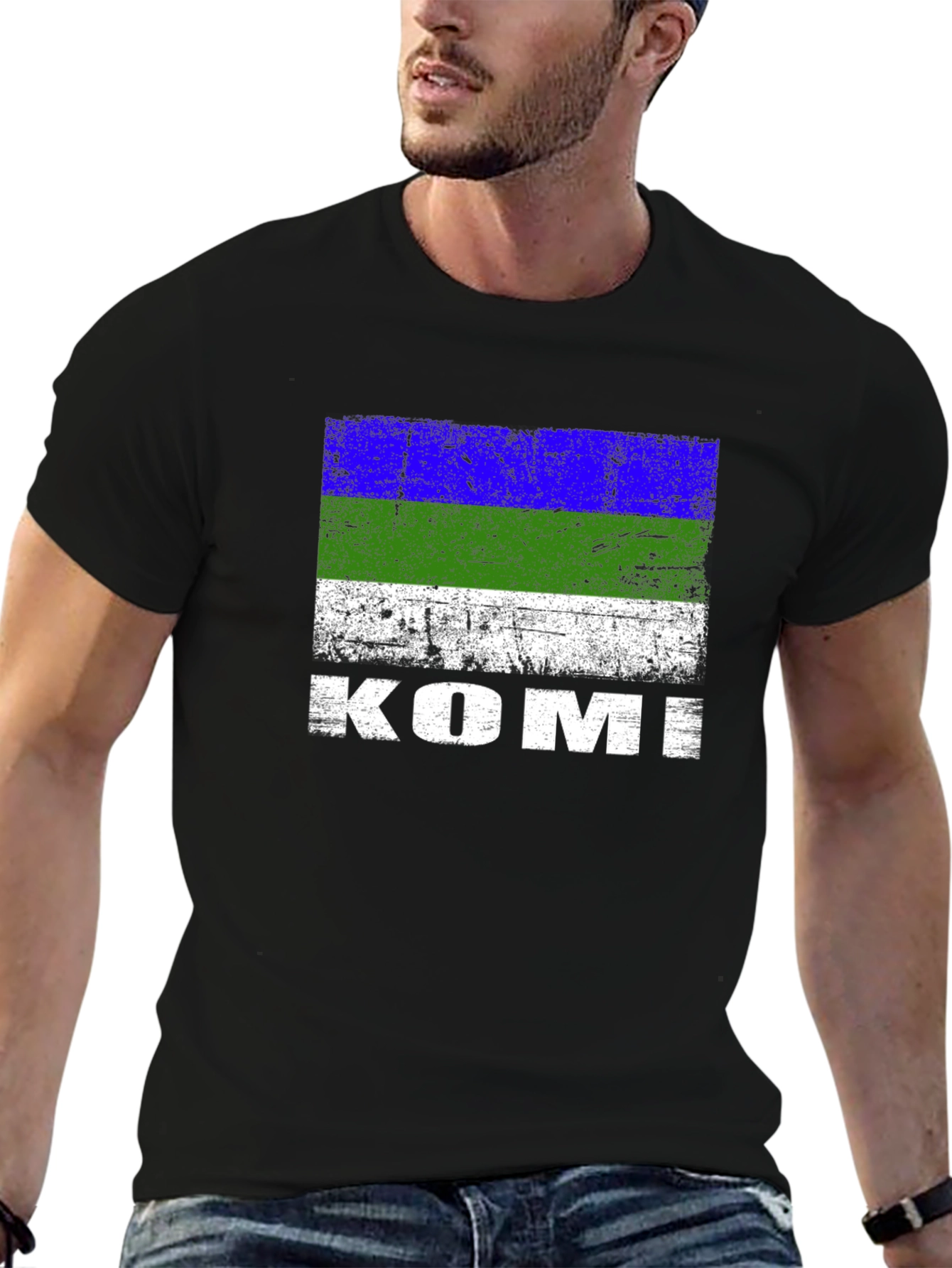 Komi Flag T-Shirt - Mens Black Tee
