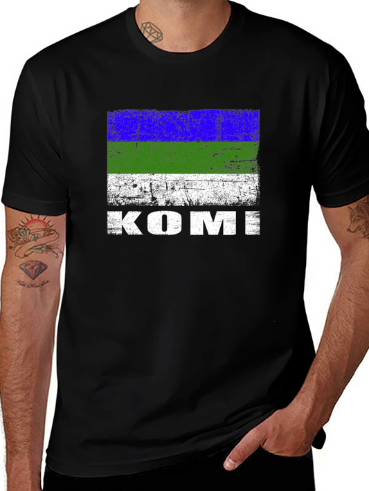 Komi Flag T-Shirt - Mens Black Tee