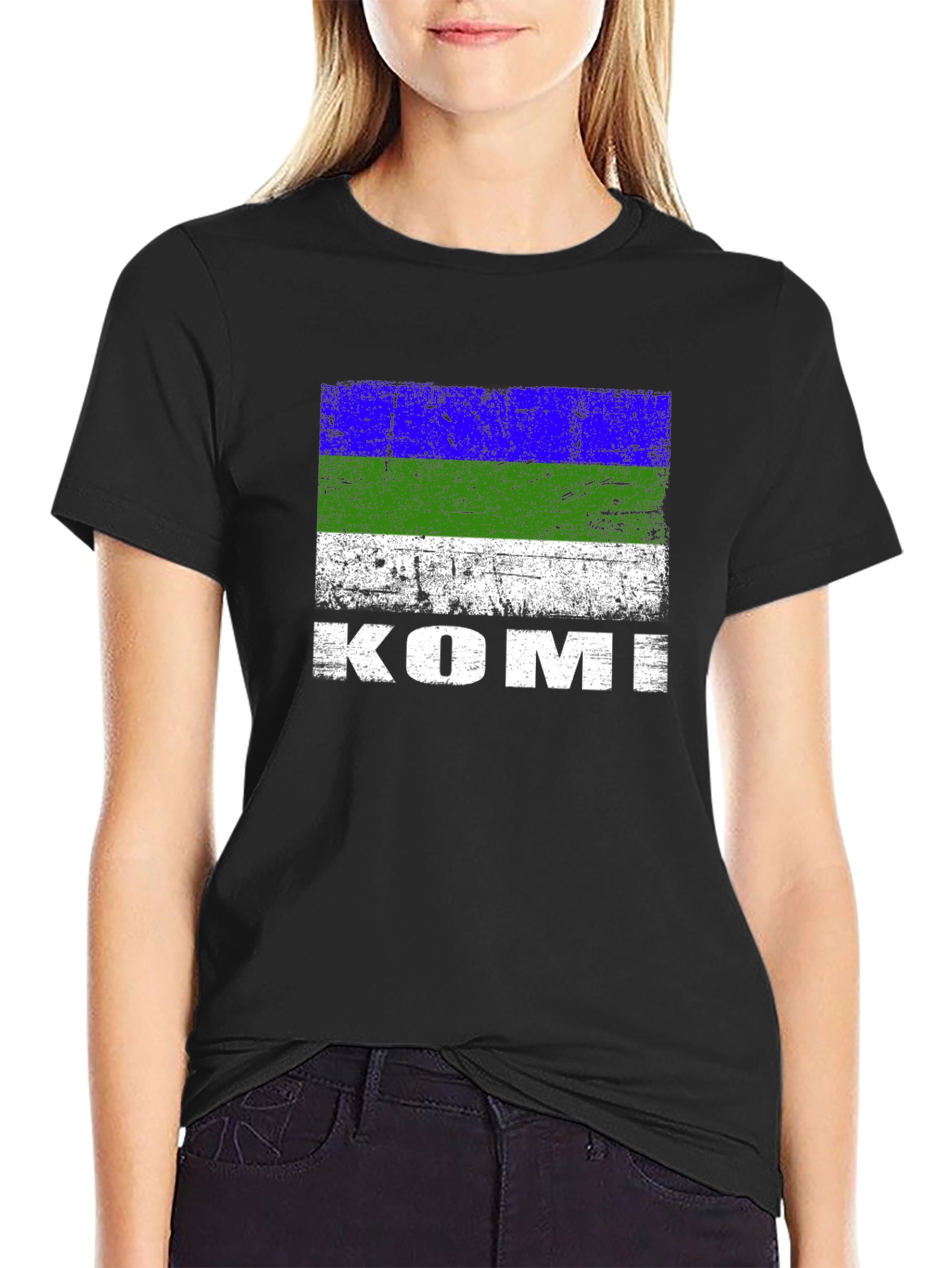 Komi Flag T-Shirt - Mens Black Tee