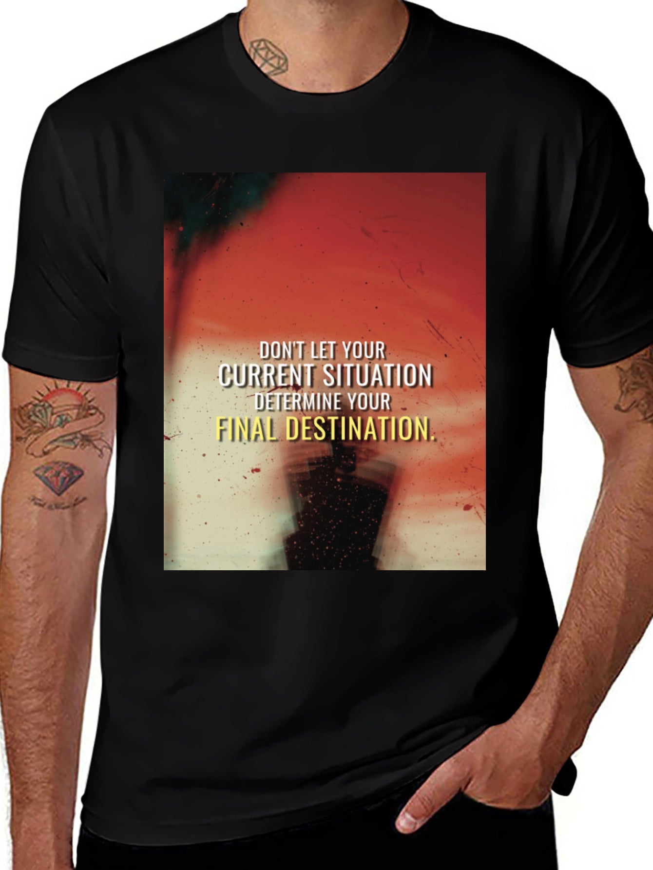 Motivational Graphic T-Shirt - Current Situation Final Destination