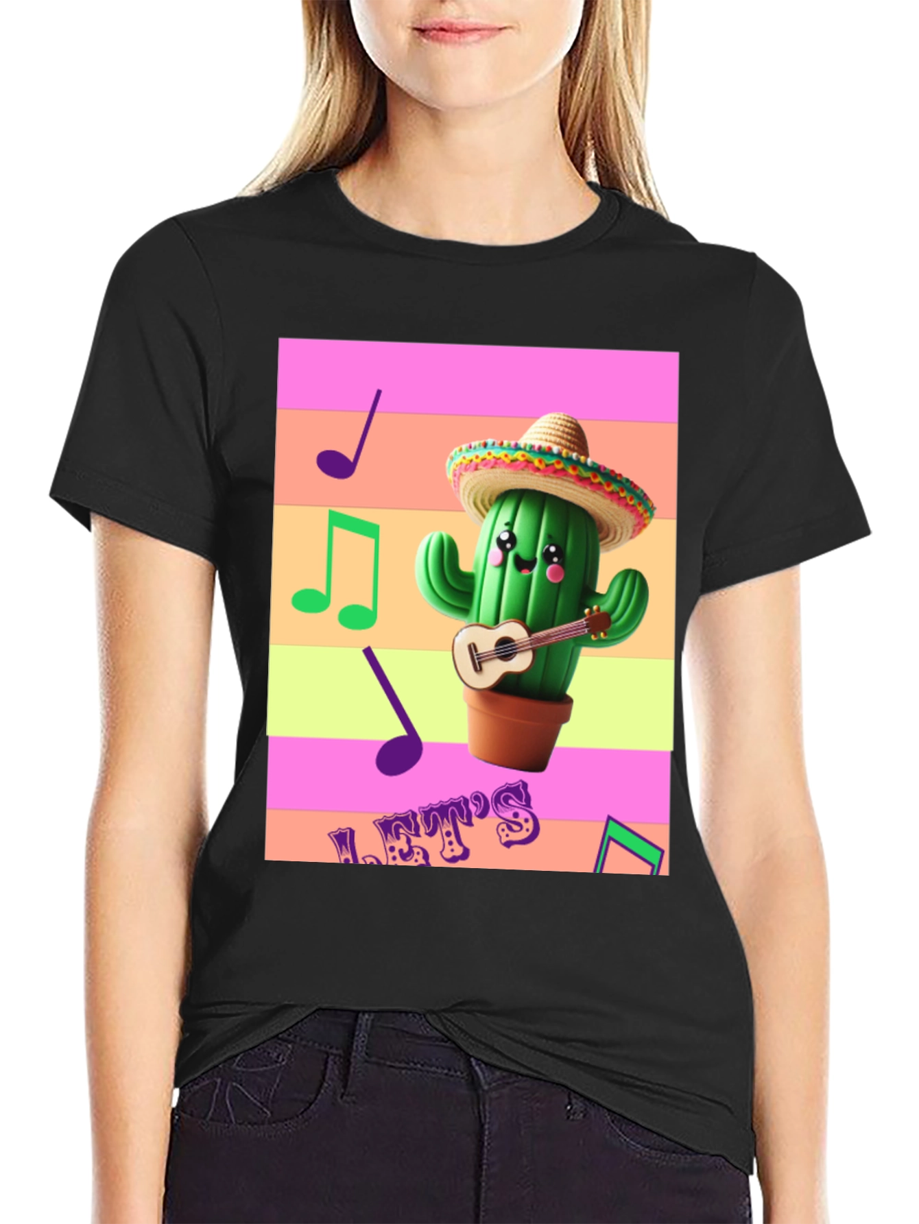 Cactus Musician Graphic Tee