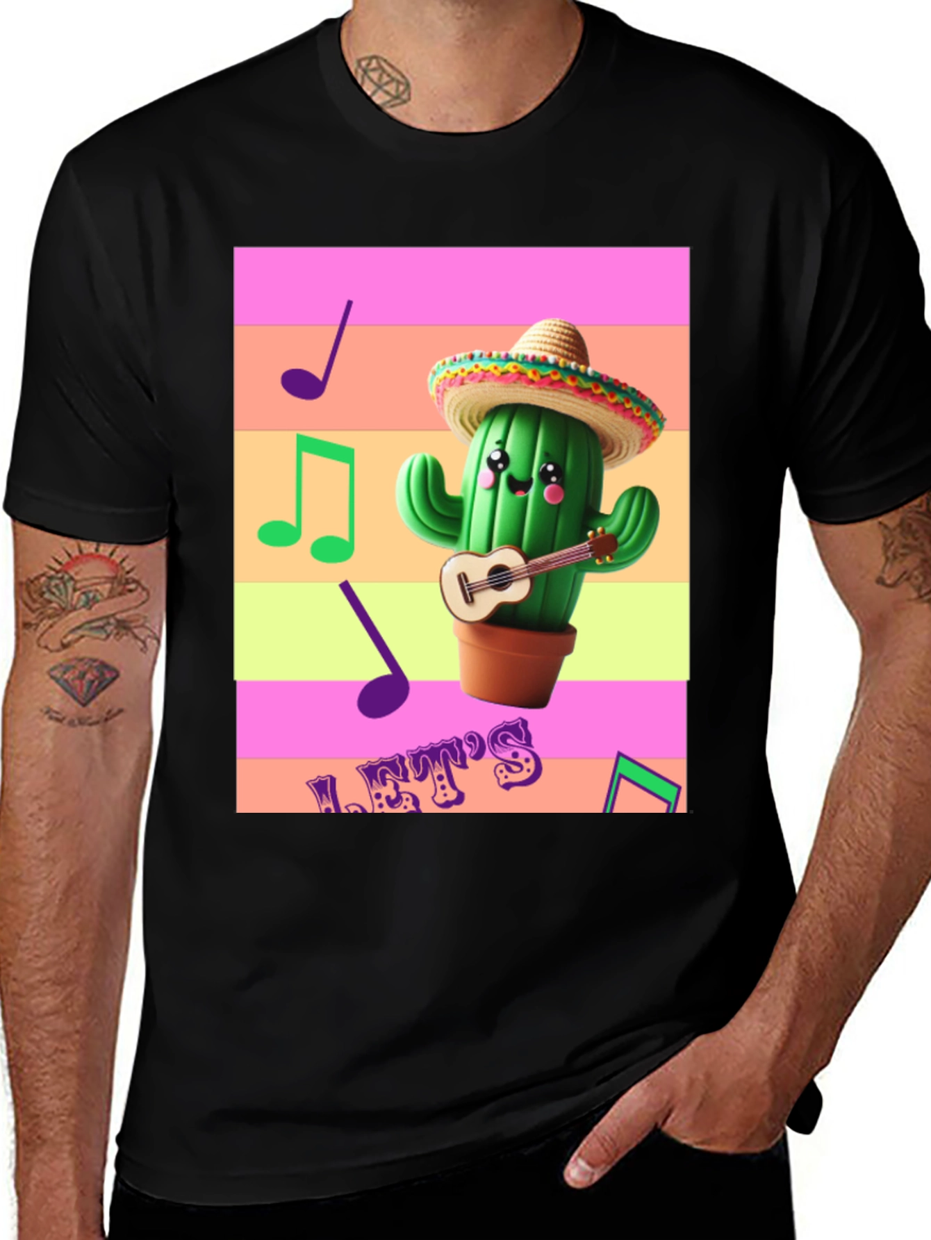 Cactus Musician Graphic Tee