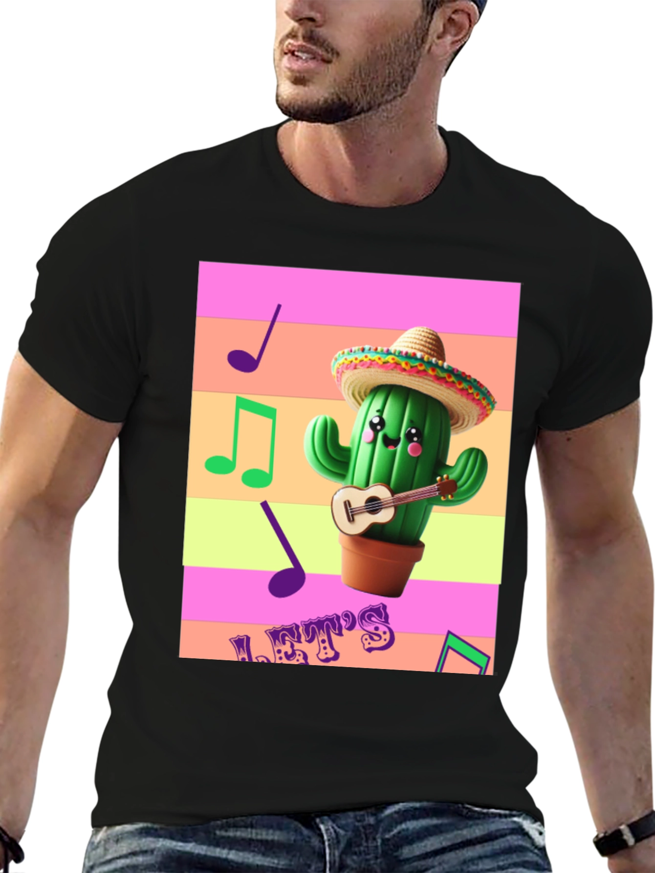 Cactus Musician Graphic Tee