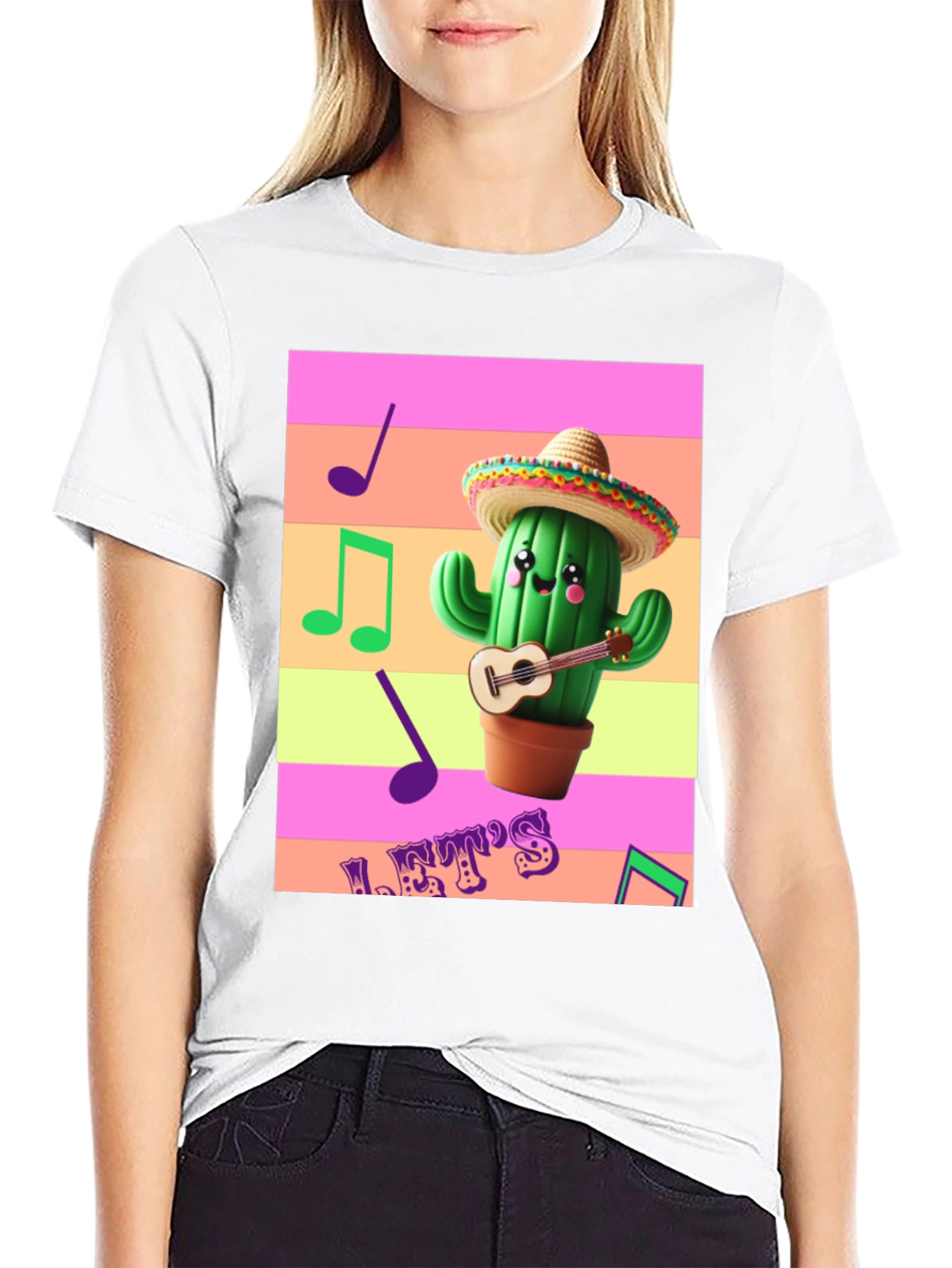 Cactus Musician Graphic Tee