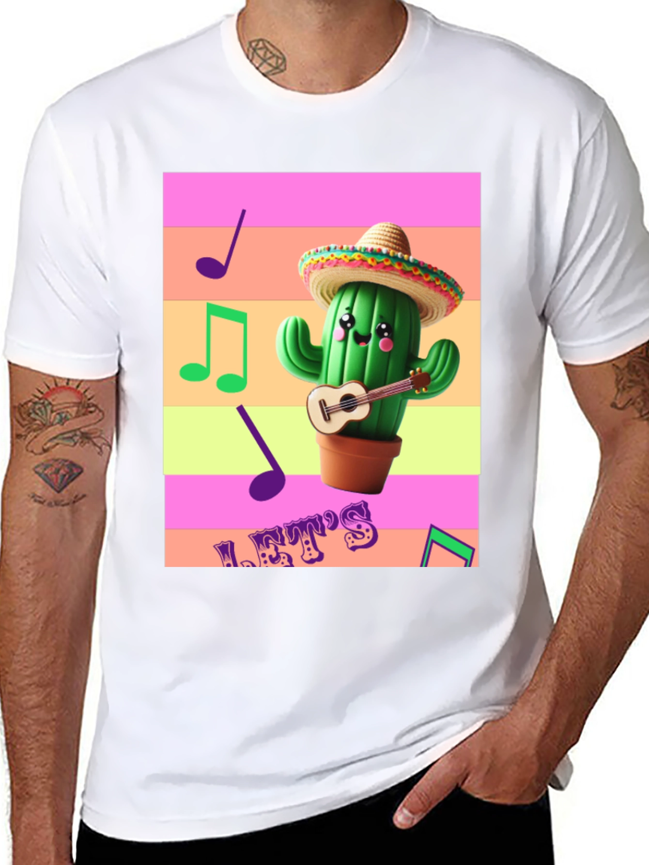 Cactus Musician Graphic Tee