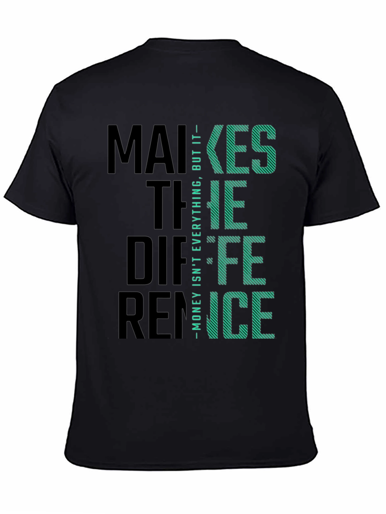 Money Difference Graphic Tee - Soft Cotton Blend
