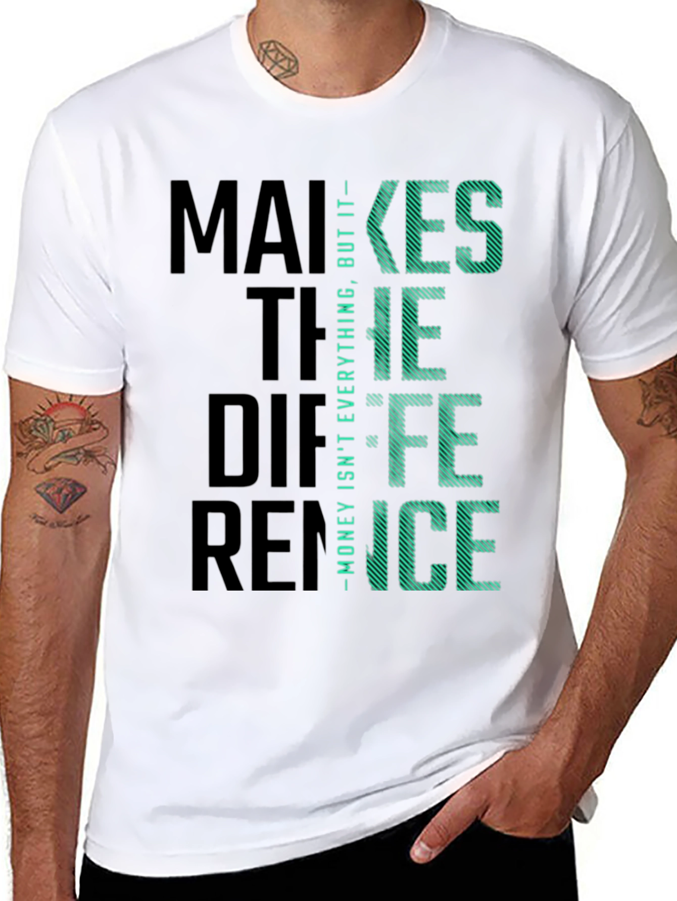 Money Difference Graphic Tee - Soft Cotton Blend