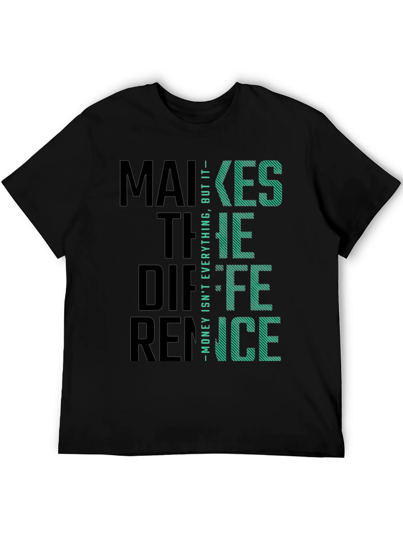 Money Difference Graphic Tee - Soft Cotton Blend