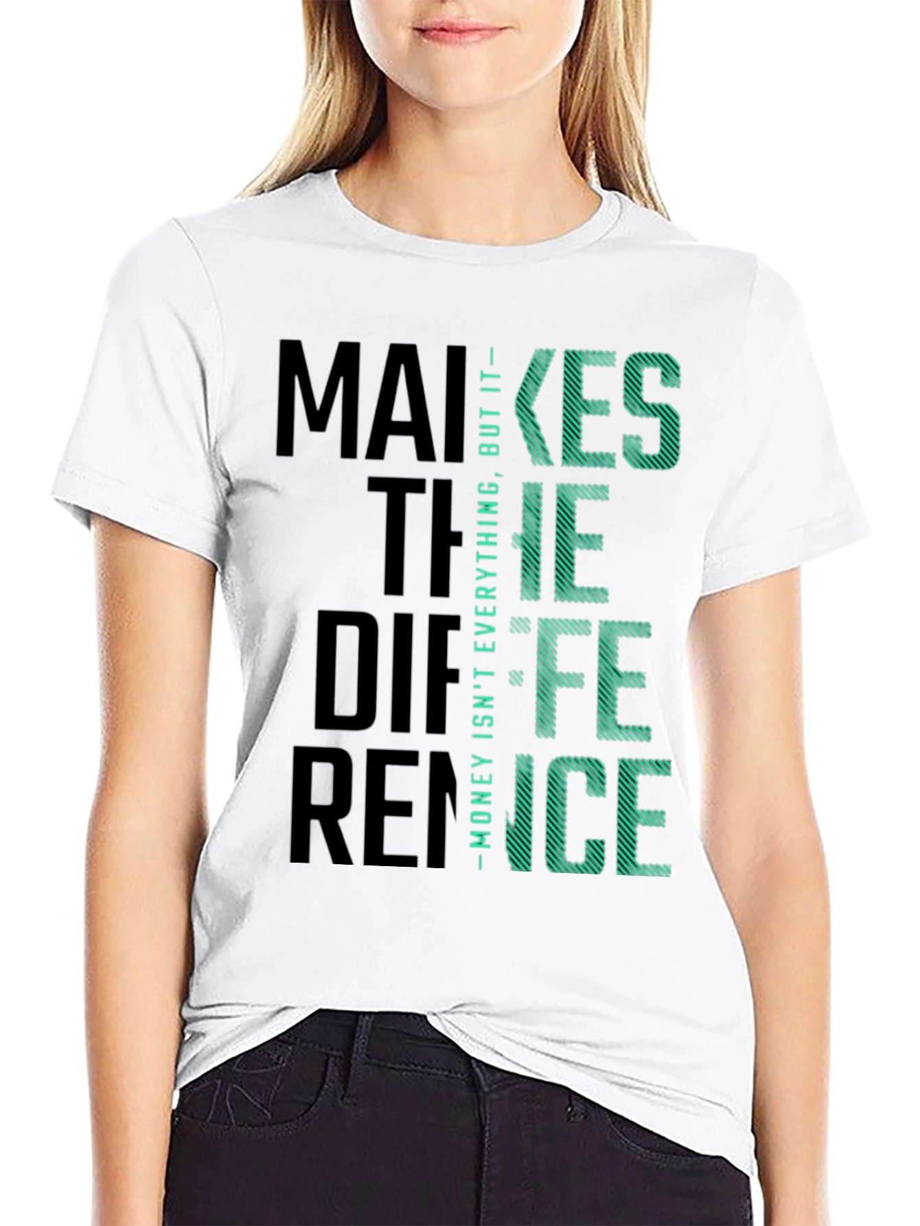 Money Difference Graphic Tee - Soft Cotton Blend