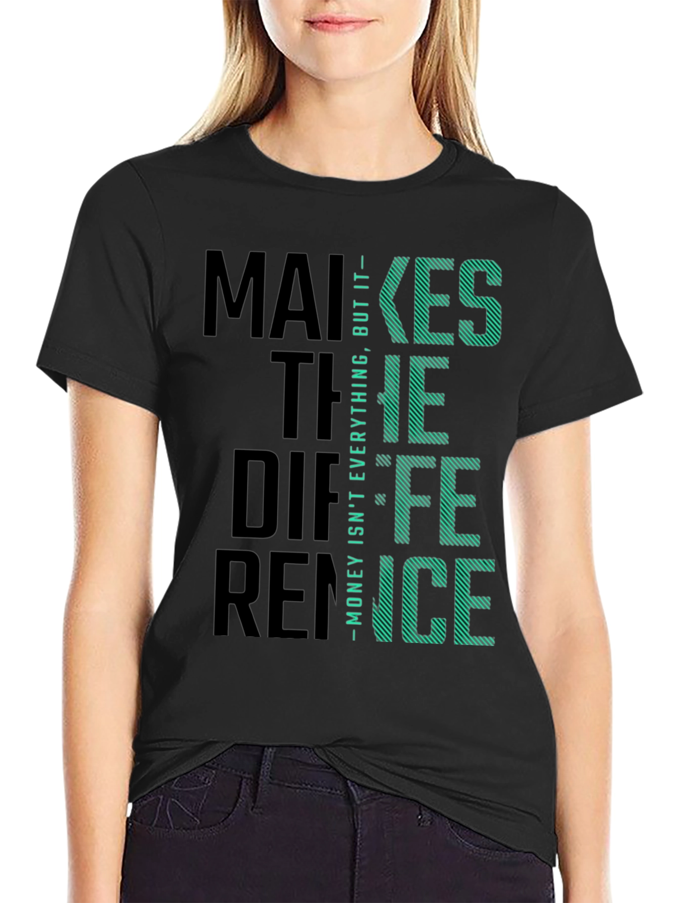 Money Difference Graphic Tee - Soft Cotton Blend