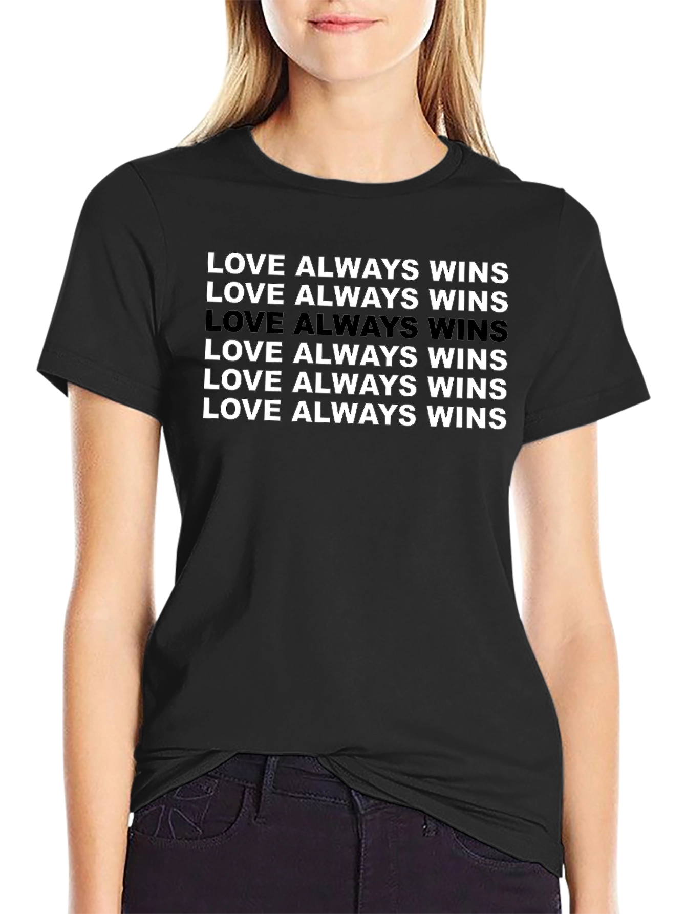 Love Always Wins T-Shirt - Black Graphic Tee