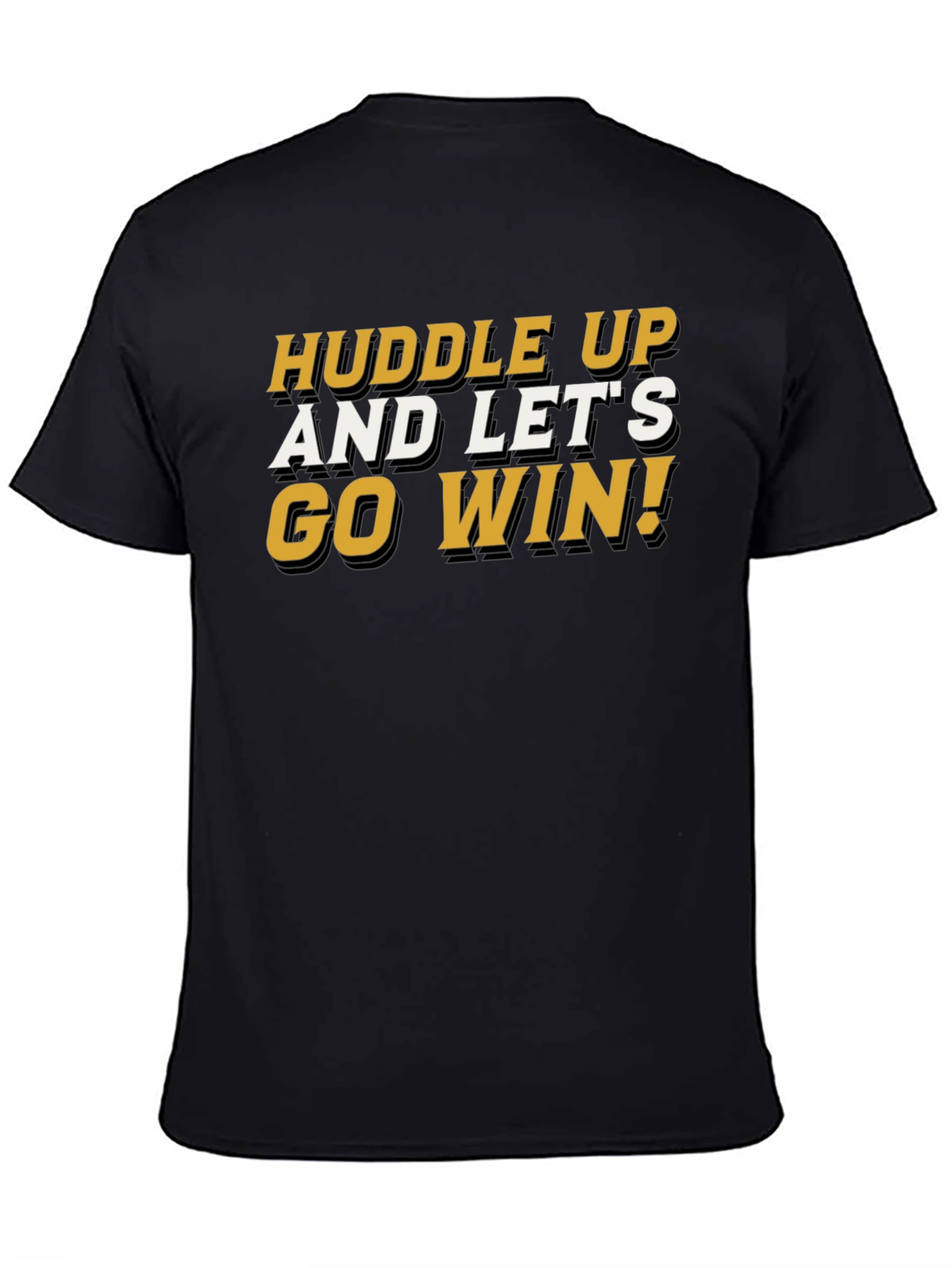 Huddle Up! Graphic Tee - Black Cotton Blend