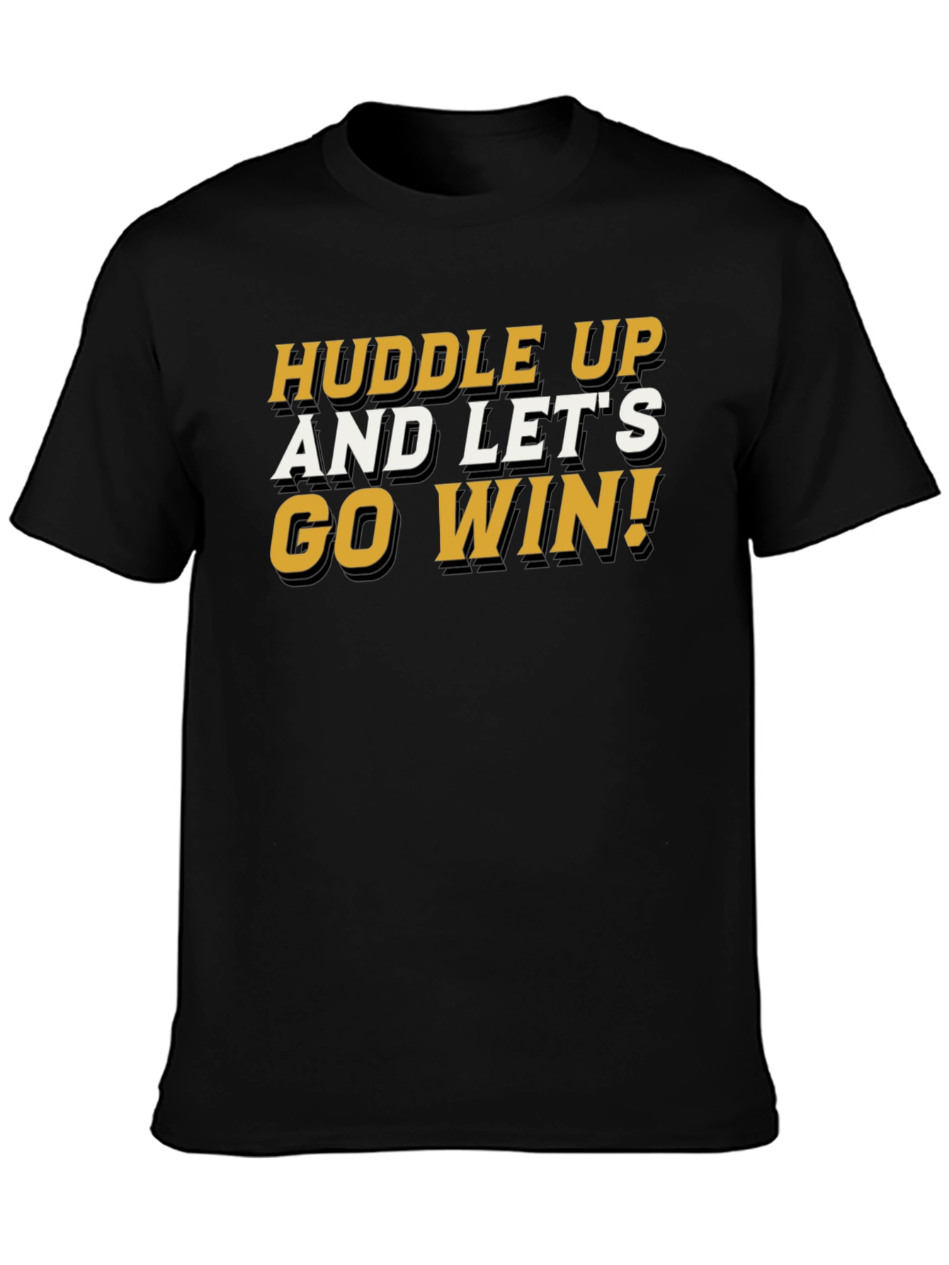Huddle Up! Graphic Tee - Black Cotton Blend