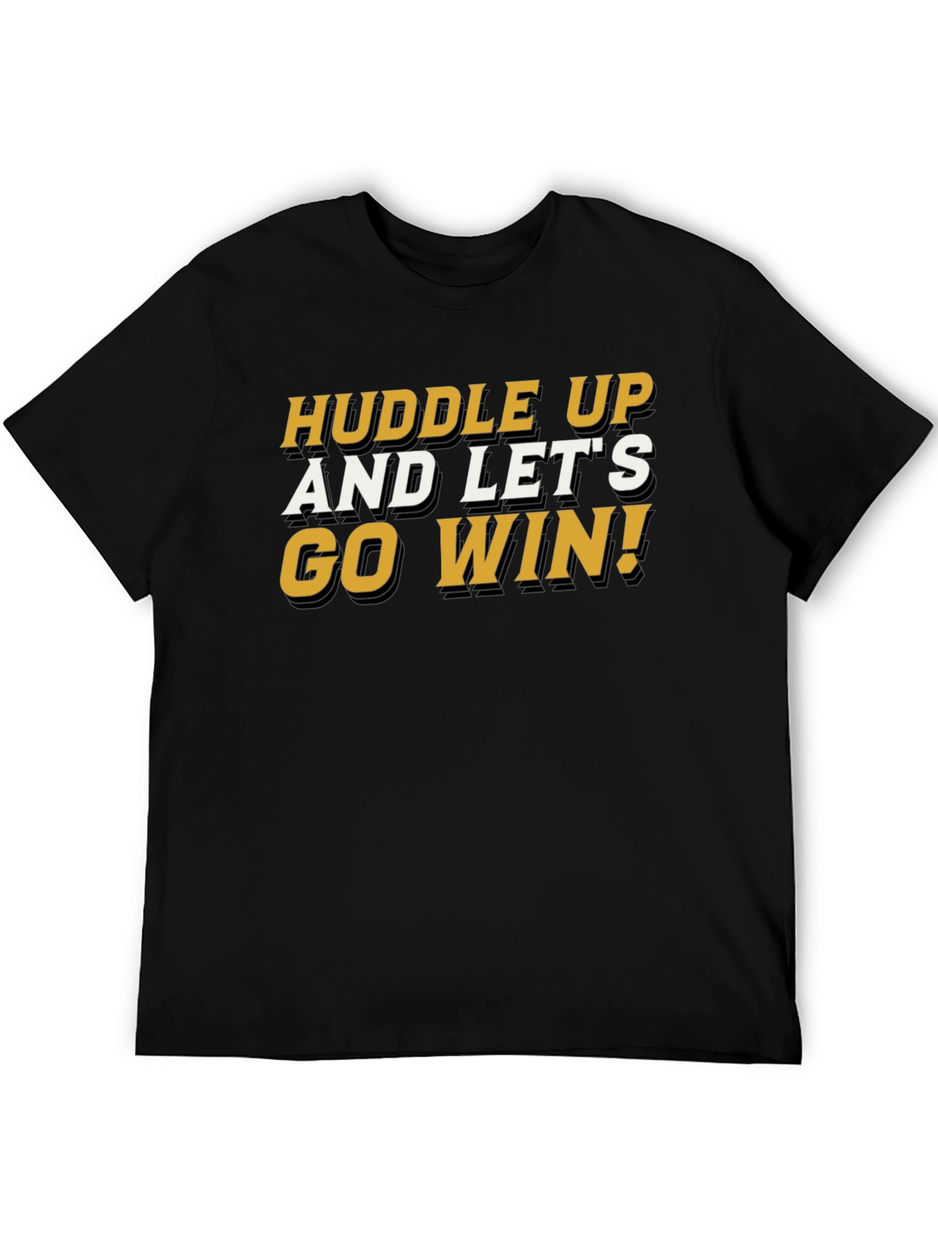 Huddle Up! Graphic Tee - Black Cotton Blend
