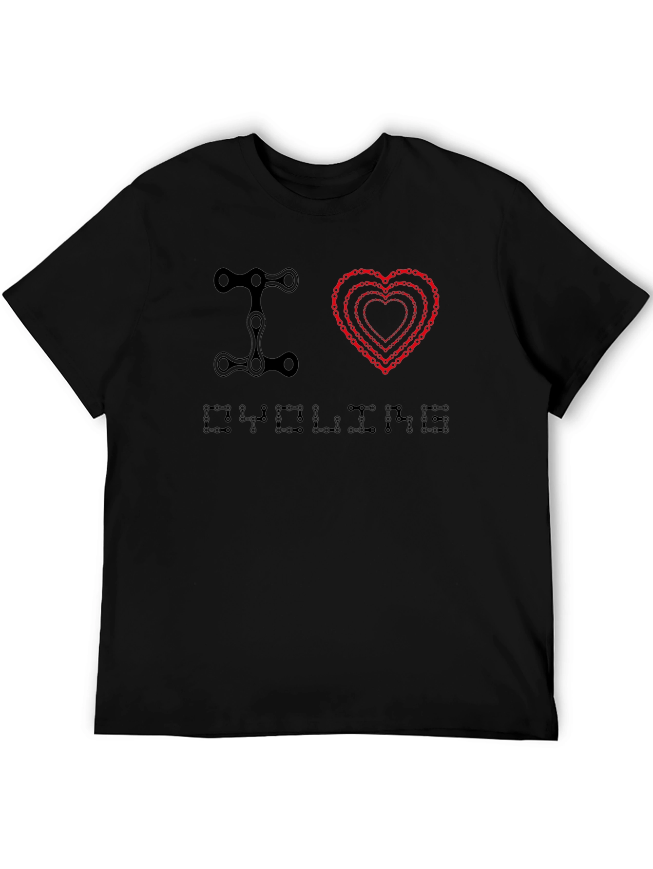 I Heart Cycling Chain Link T-Shirt