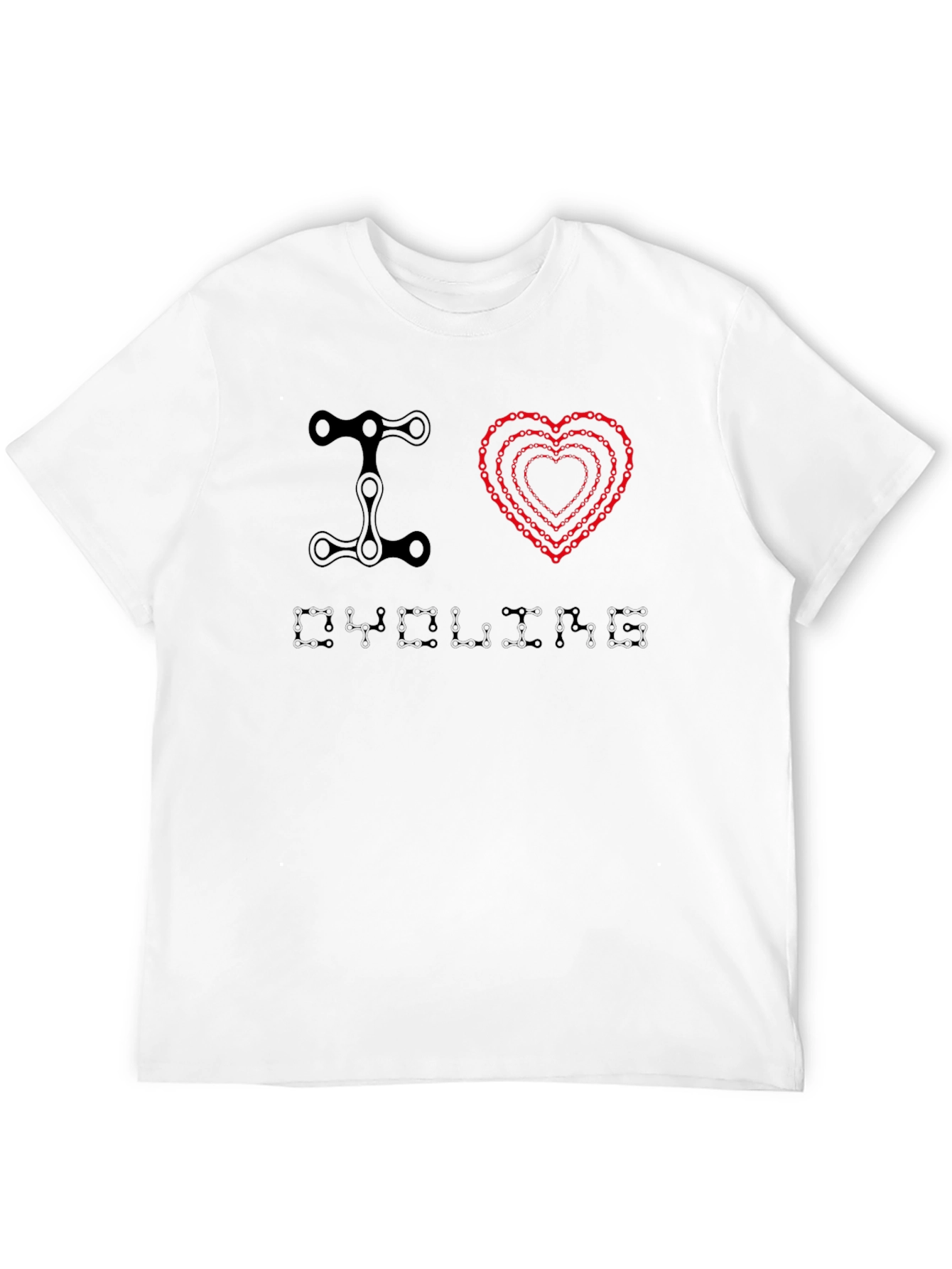 I Heart Cycling Chain Link T-Shirt
