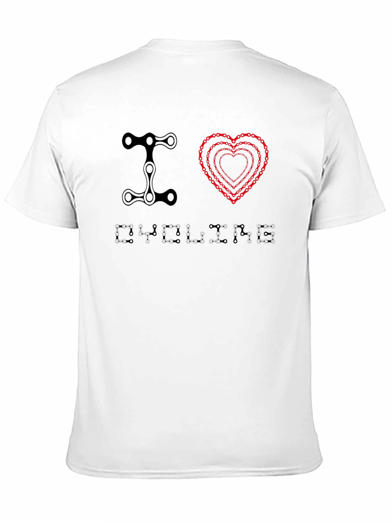 I Heart Cycling Chain Link T-Shirt
