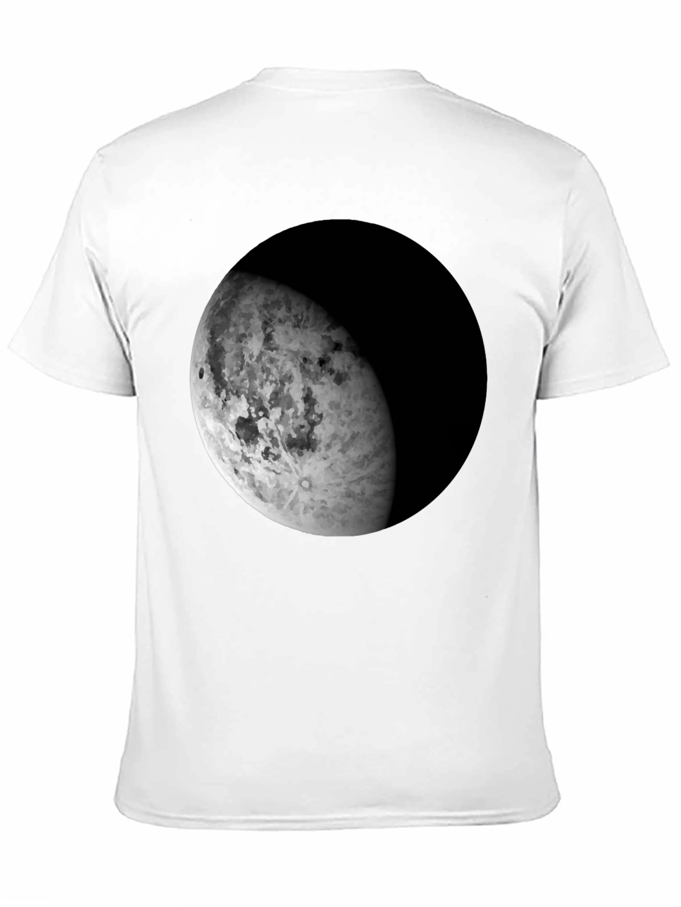 Lunar Phase Graphic Tee - Black Cotton Blend