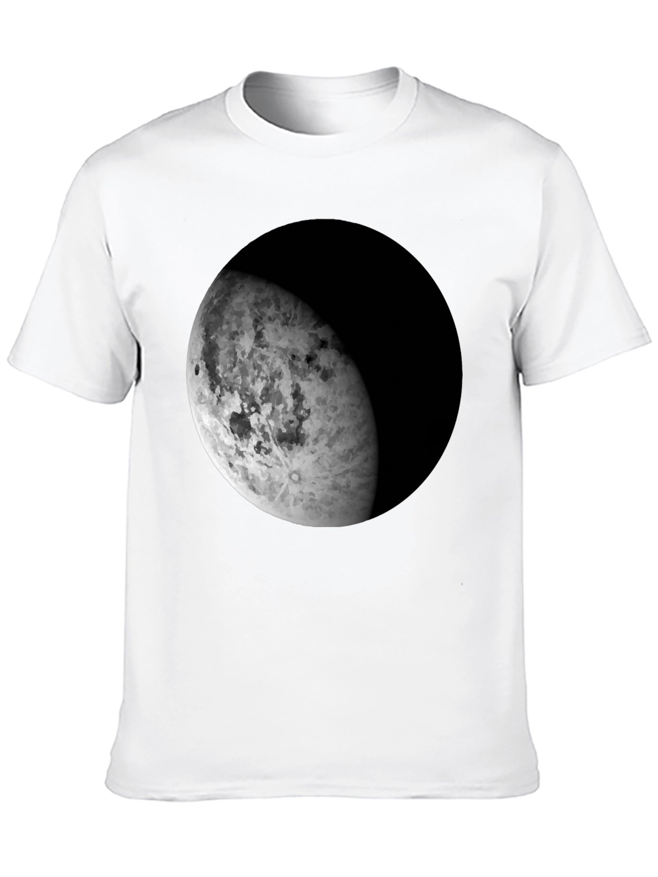 Lunar Phase Graphic Tee - Black Cotton Blend